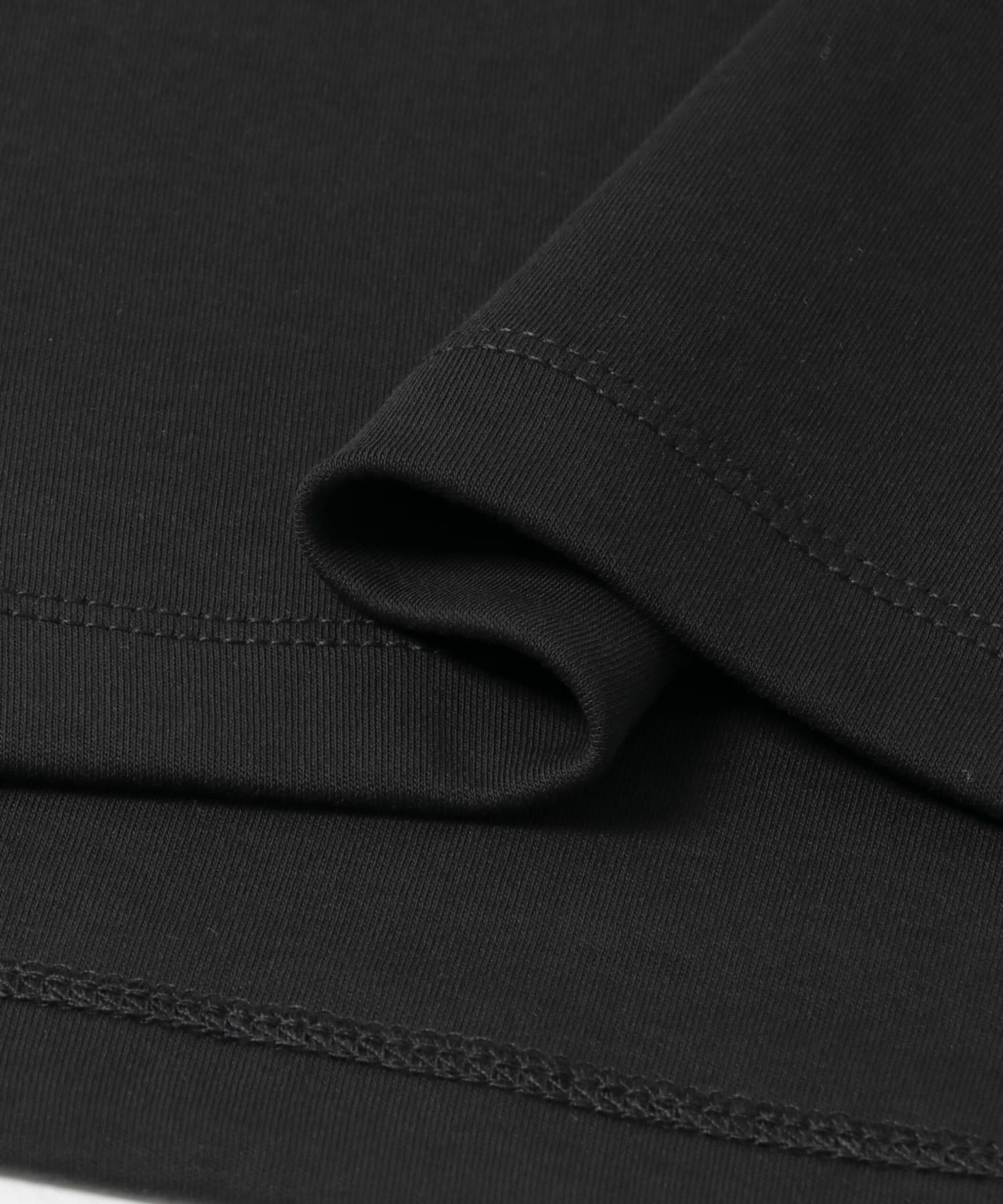 接触冷感クルーネックフォトプリントTシャツ BLACK C M