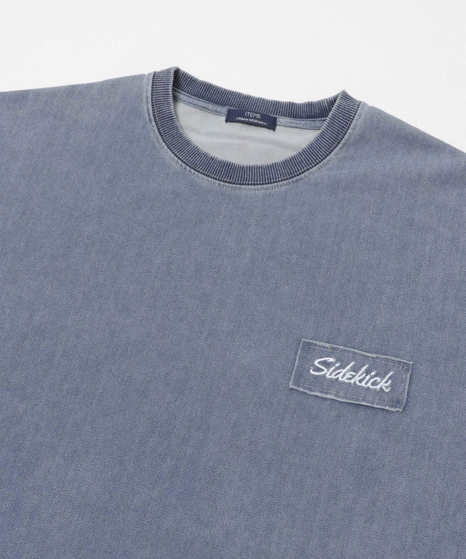 HIGH COOLワンポイント刺繍デニムTシャツ BLU M