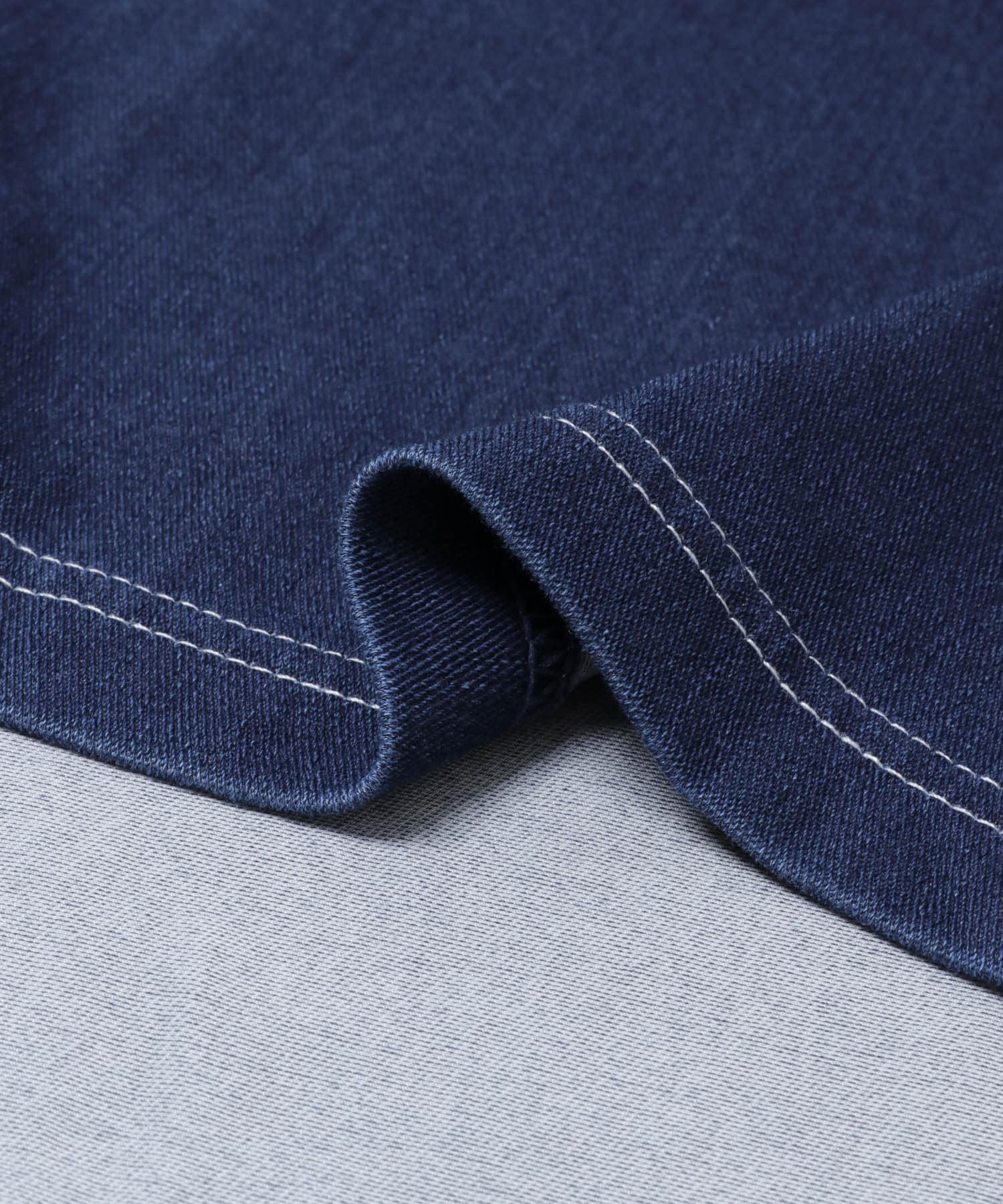 HIGH COOLワンポイント刺繍デニムTシャツ NVY M