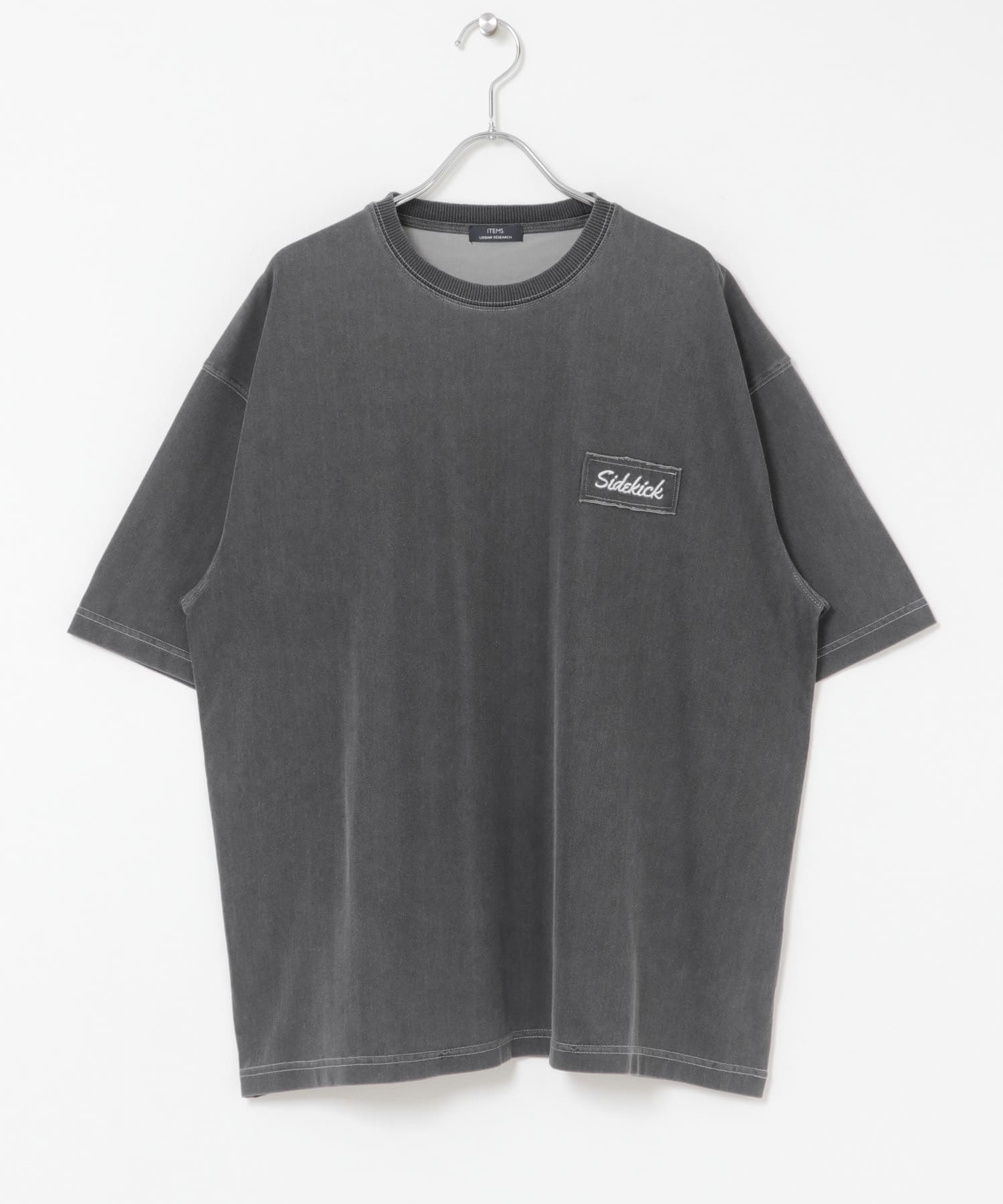 HIGH COOLワンポイント刺繍デニムTシャツ BLK M