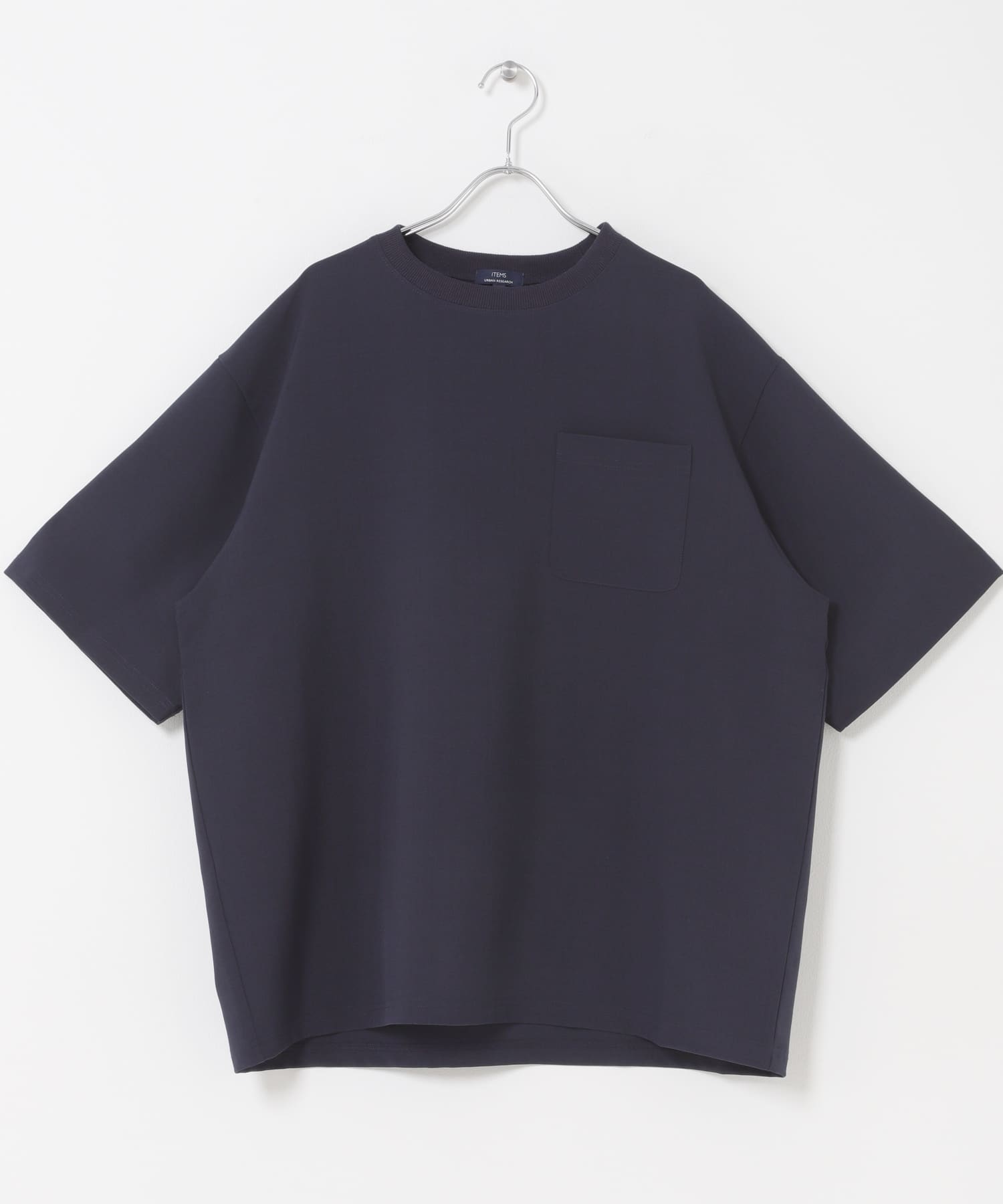 2wayストレッチクルーネック布帛Tシャツ(M NVY): トップス｜URBAN