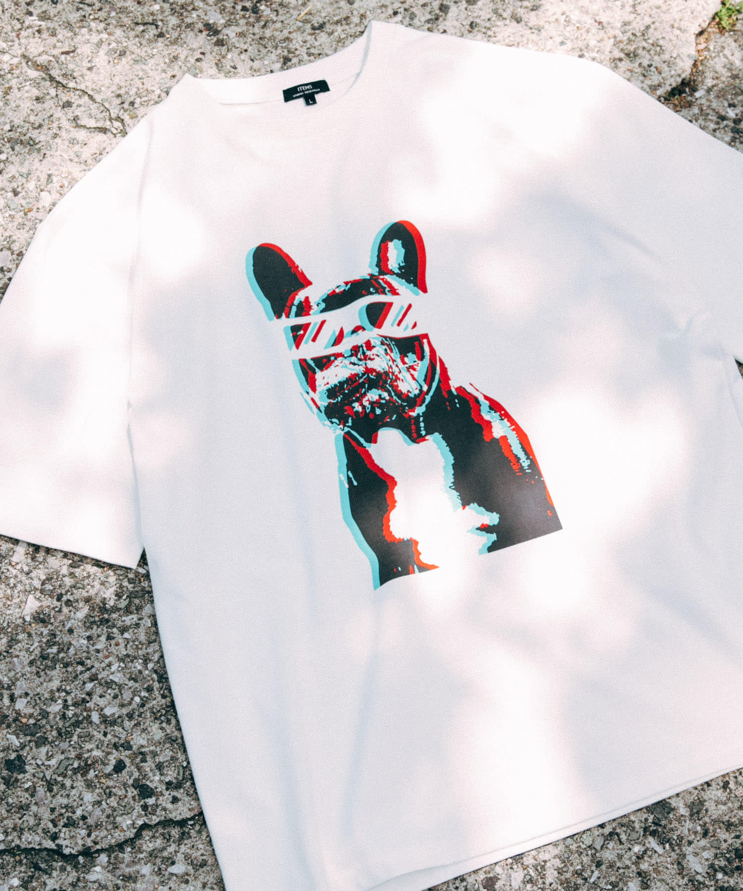 『接触冷感/吸水速乾/UVカット』DOG IN SHADES プリントTシャツ