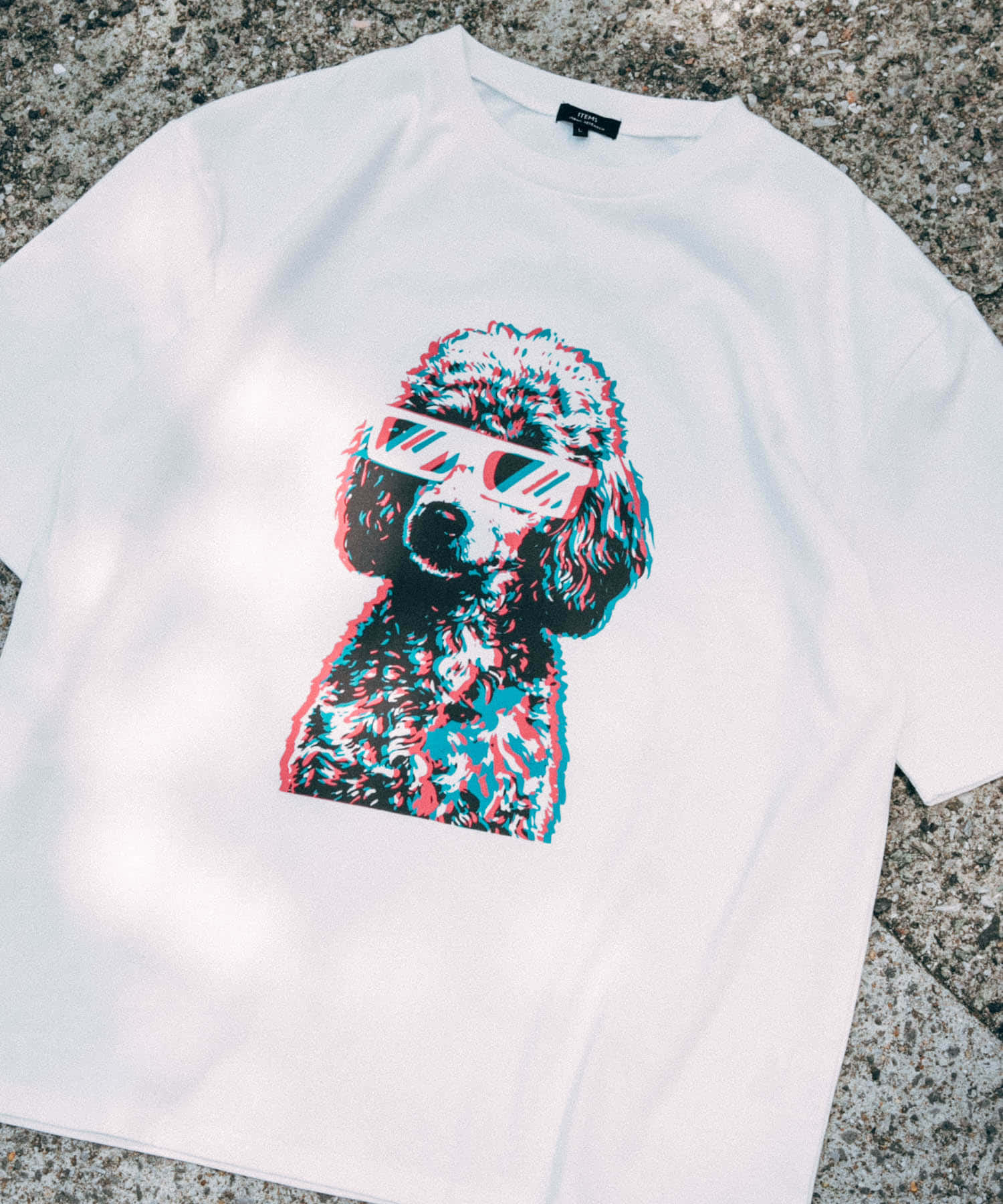 『接触冷感/吸水速乾/UVカット』DOG IN SHADES プリントTシャツ POODLE M