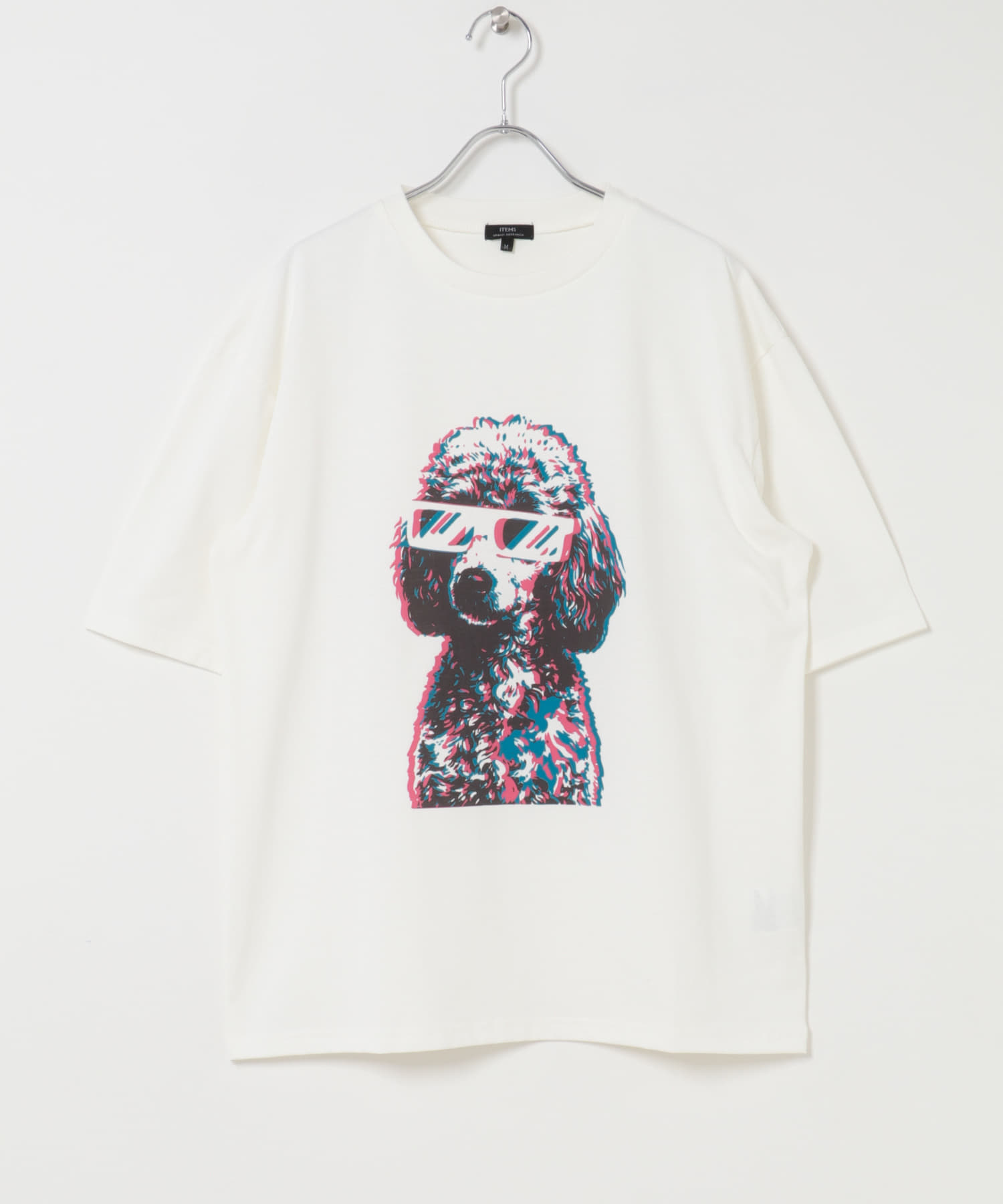 『接触冷感/吸水速乾/UVカット』DOG IN SHADES プリントTシャツ POODLE M
