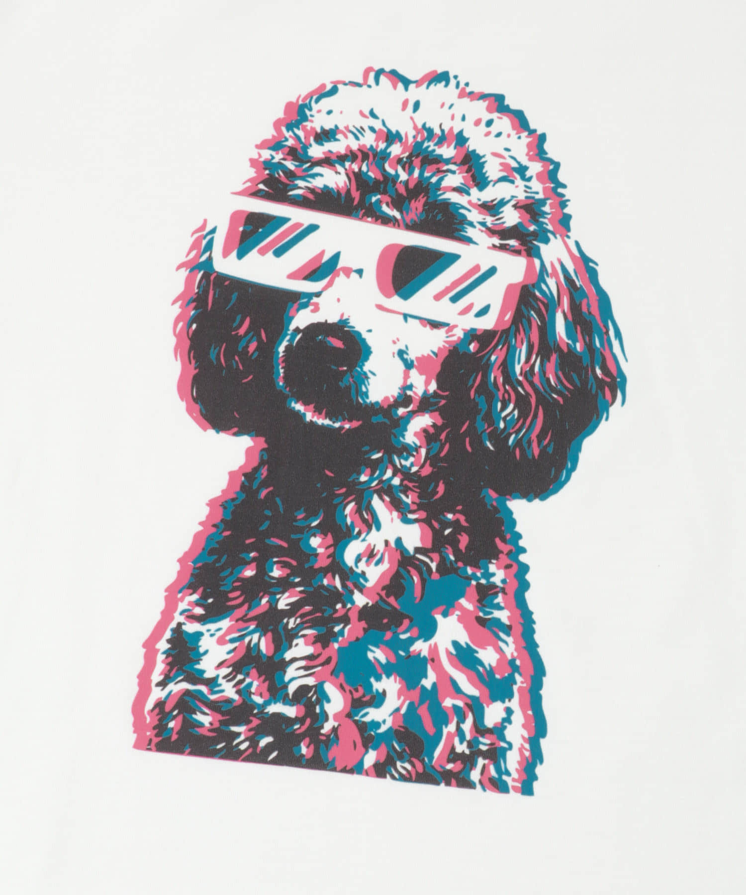 『接触冷感/吸水速乾/UVカット』DOG IN SHADES プリントTシャツ POODLE M