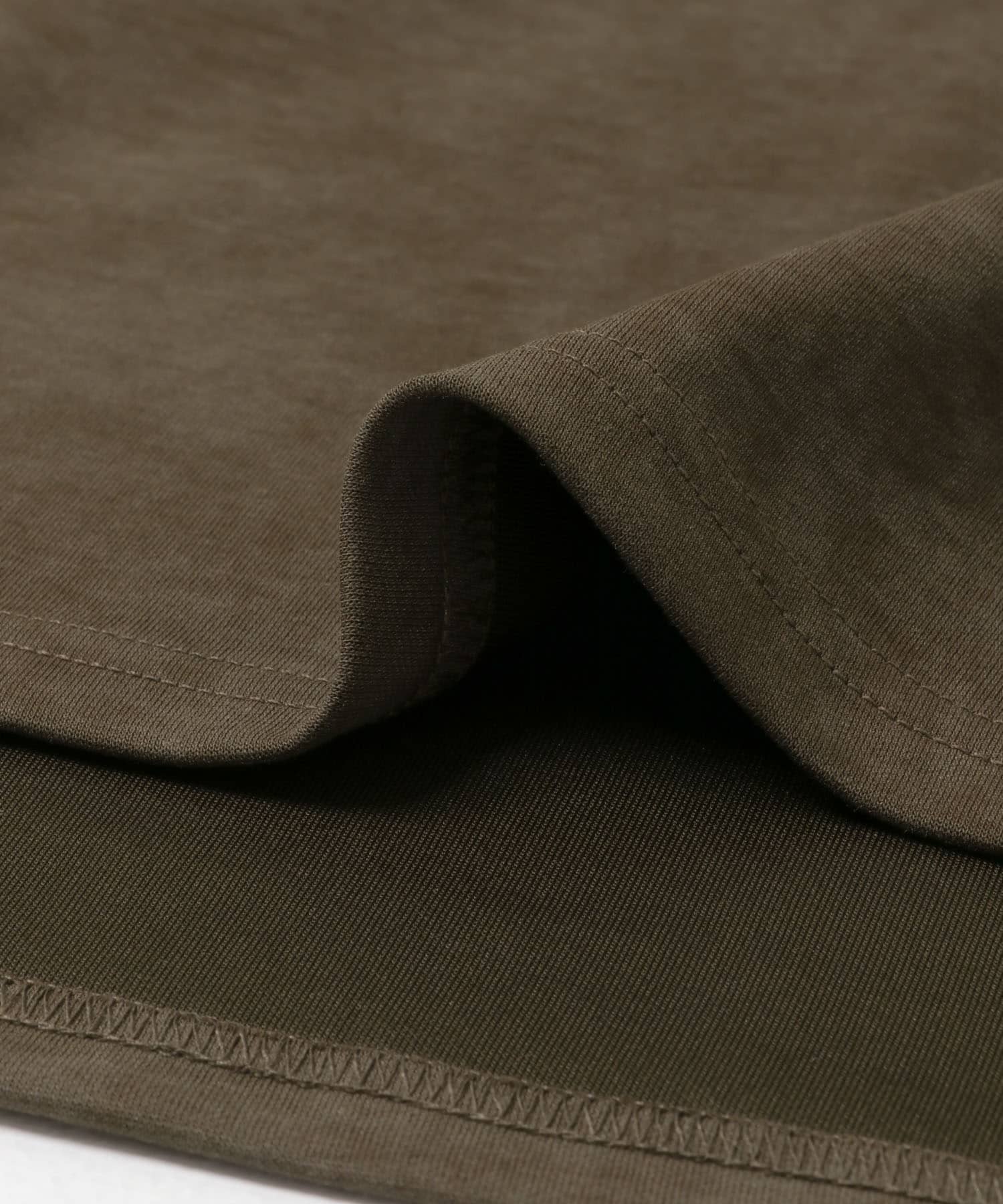 接触冷感フェードポンチ半袖トップス OLIVE M