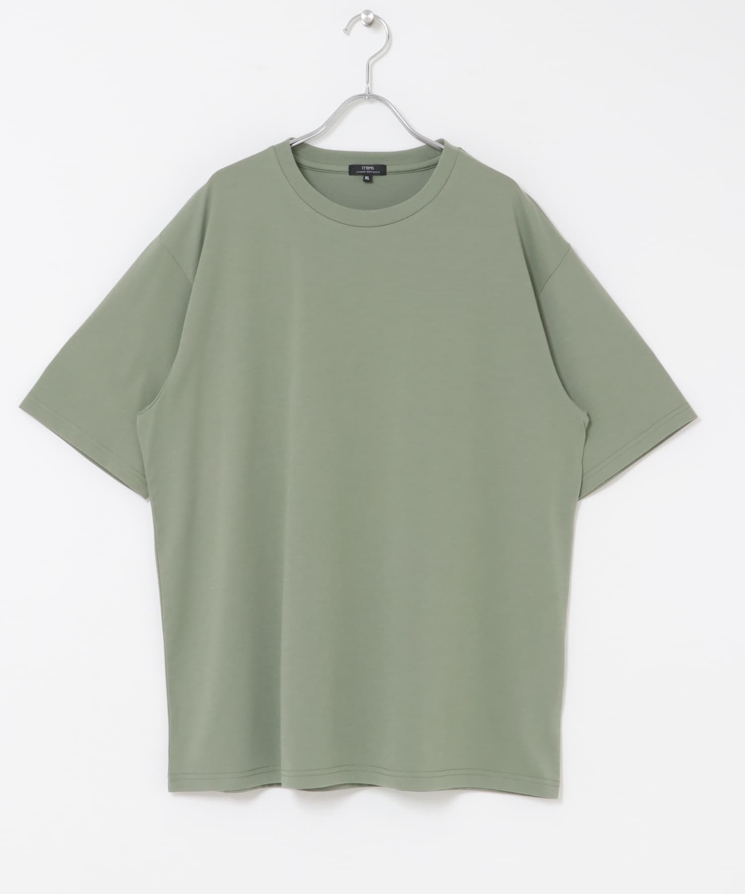接触冷感シルキータッチTシャツ L.KHAKI M