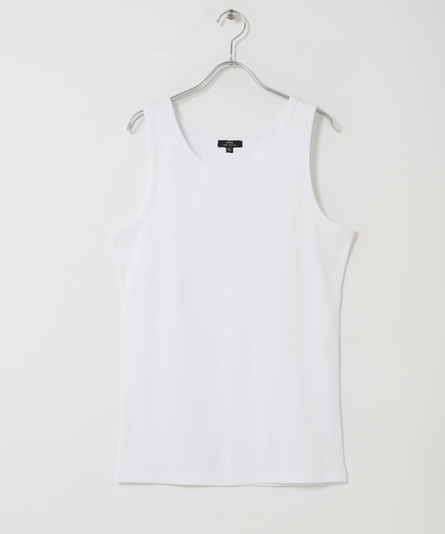 接触冷感リブタンクトップ WHITE M