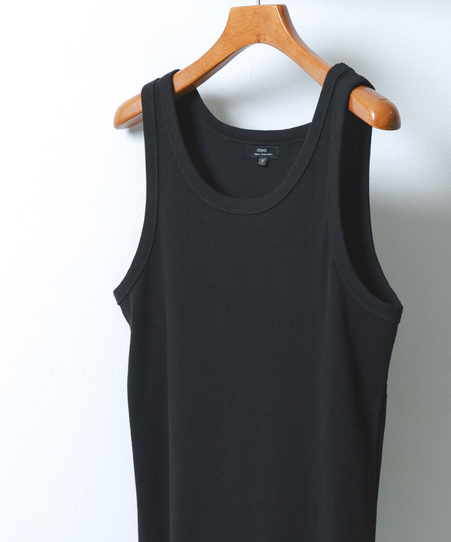 接触冷感リブタンクトップ BLACK M