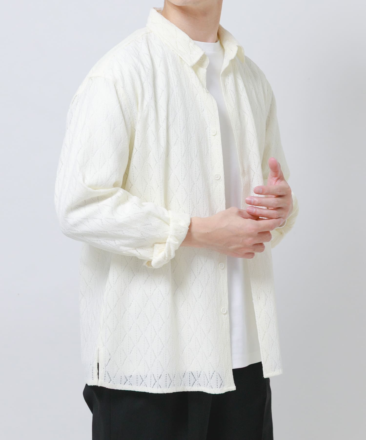 ジオメレースレギュラーカラーシャツ