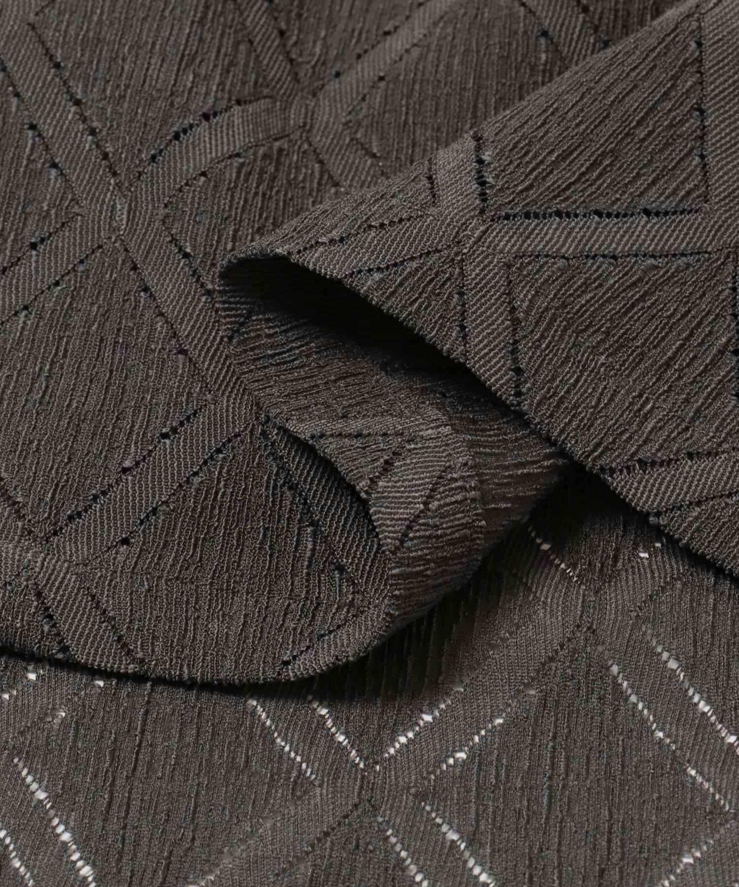 ジオメレース レギュラーカラー 半袖シャツ CHARCOAL M