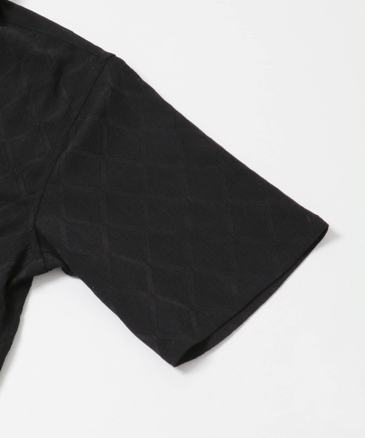 ジオメレース レギュラーカラー 半袖シャツ BLACK M
