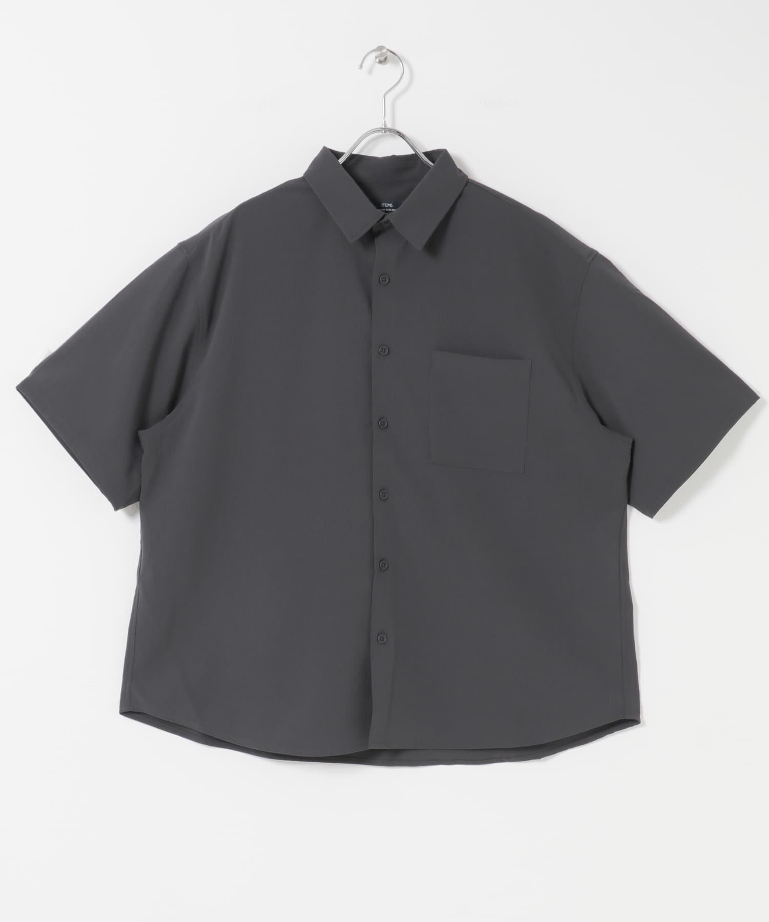 ヨウリュウ レギュラーカラー 半袖シャツ D.GRAY M