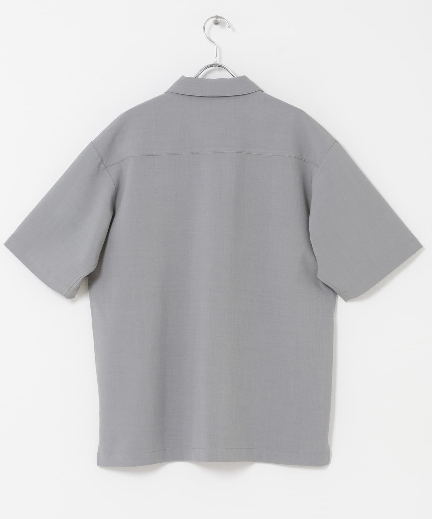 2wayストレッチスナップ半袖シャツ GRY M