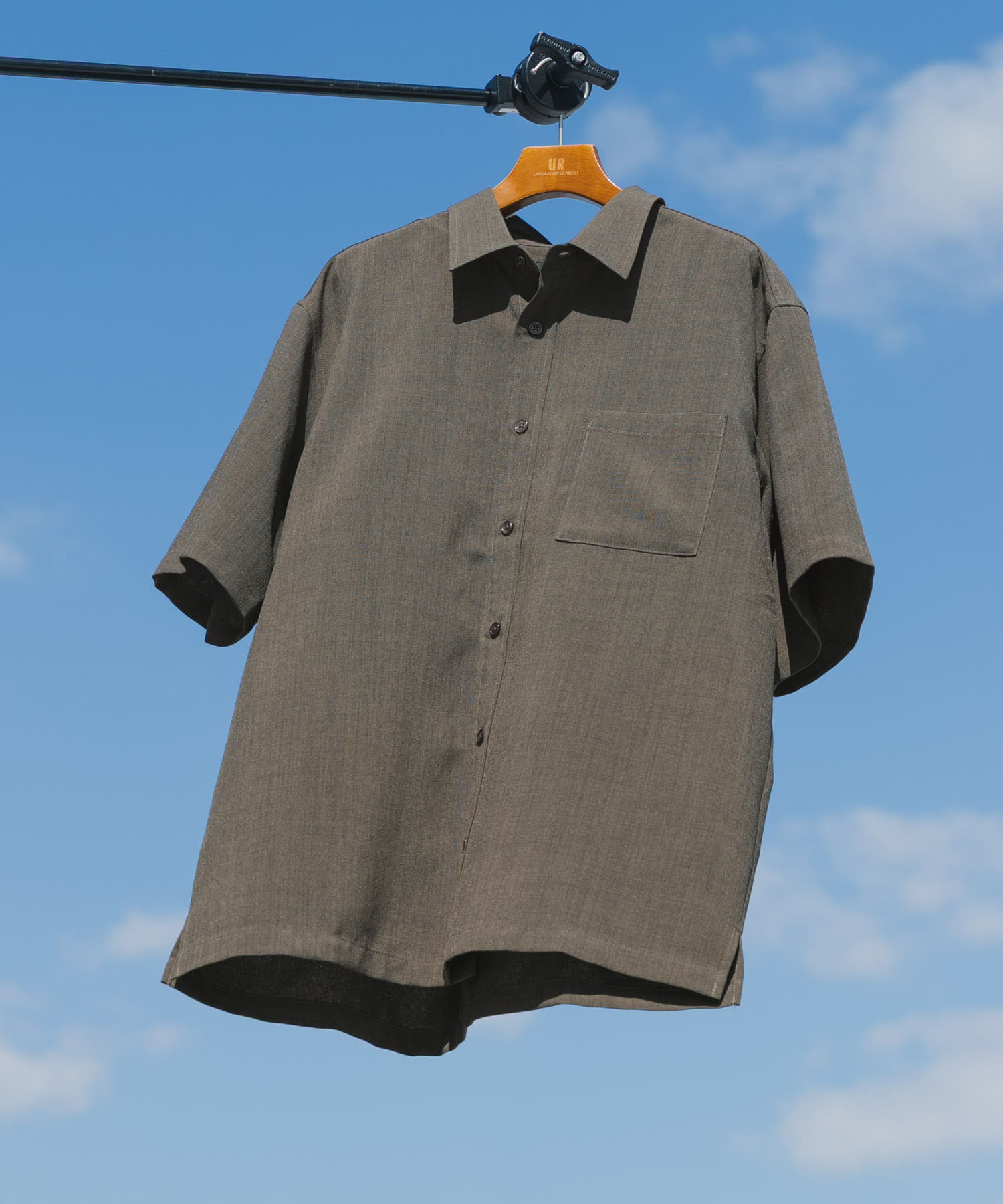 『接触冷感/吸水速乾/イージーケア/UVカット』クイックドライリネンタッチ半袖シャツ