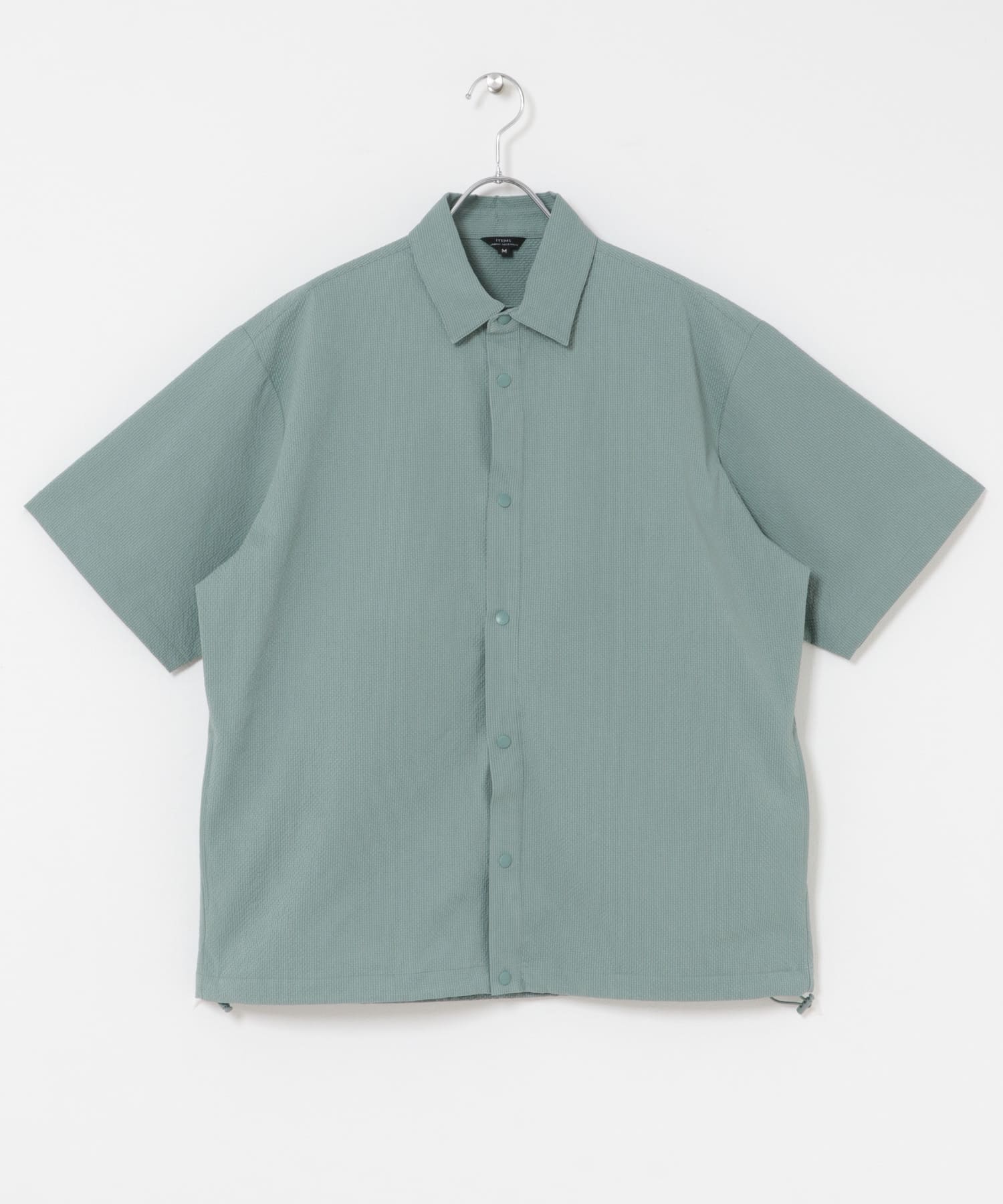 高機能シアサッカー サイドストレージシャツ L.BLUE M