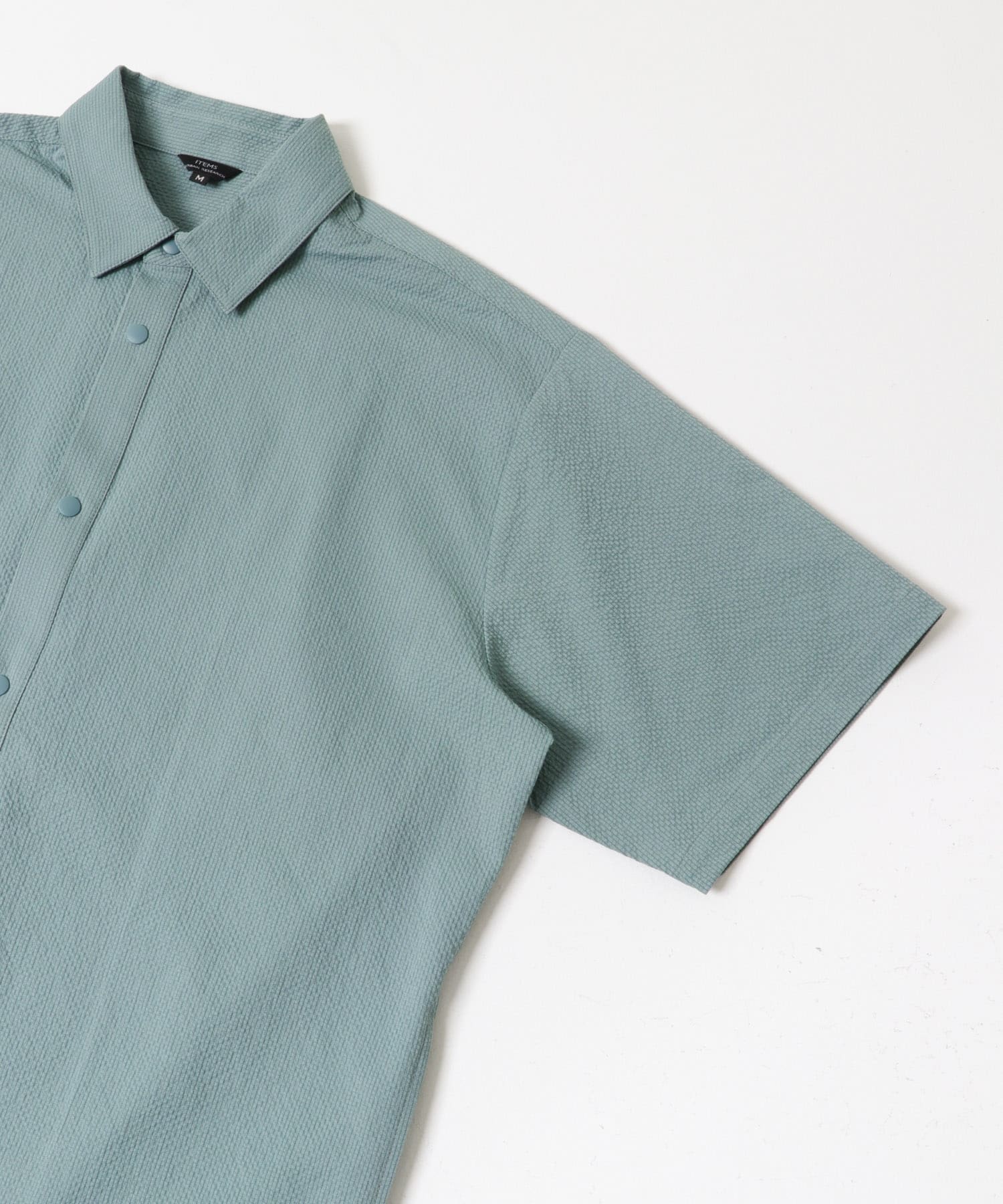 高機能シアサッカー サイドストレージシャツ L.BLUE M