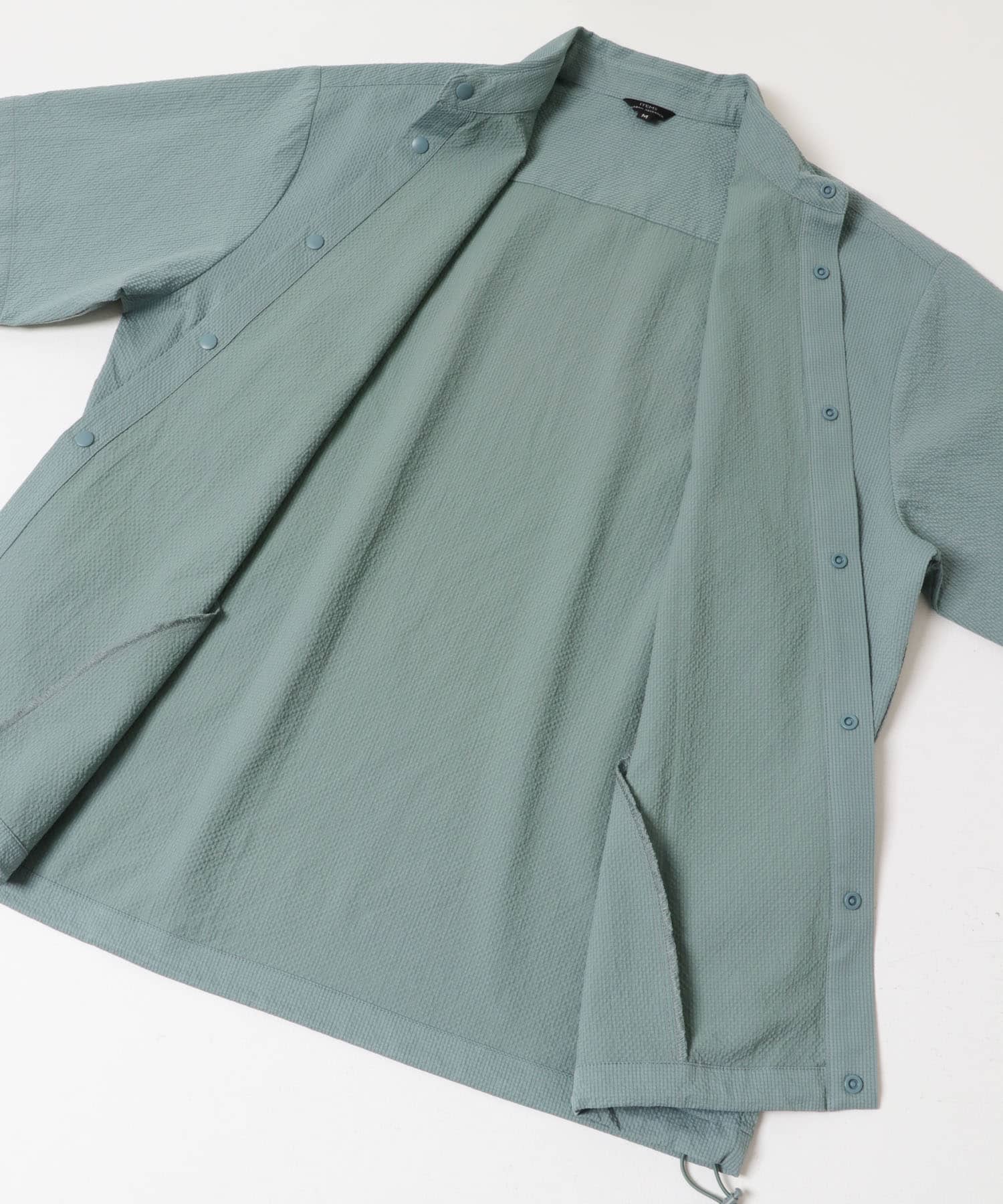 高機能シアサッカー サイドストレージシャツ L.BLUE M