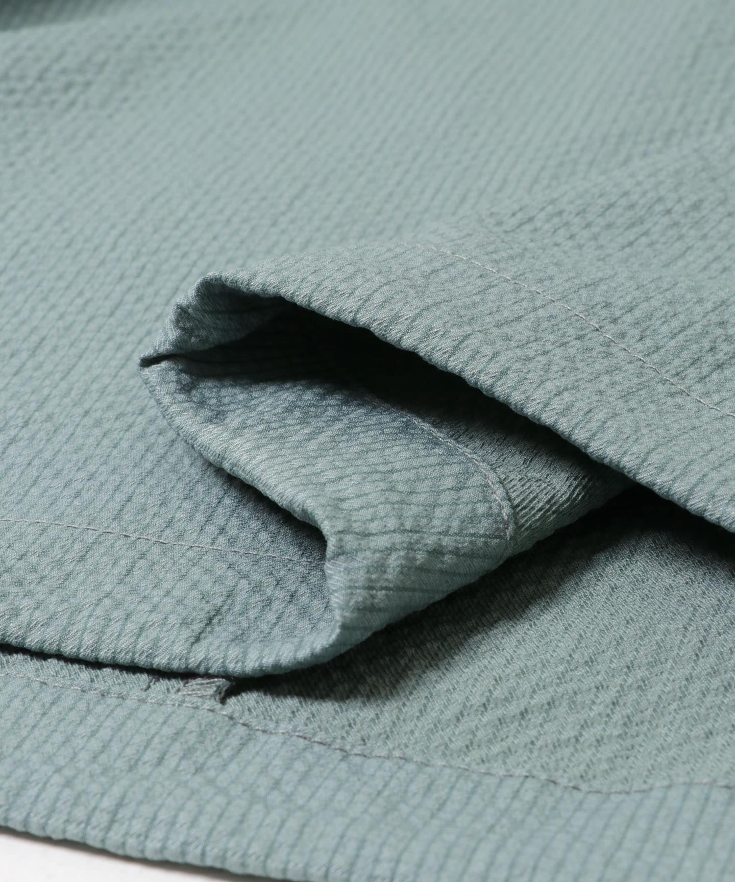 高機能シアサッカー サイドストレージシャツ L.BLUE M