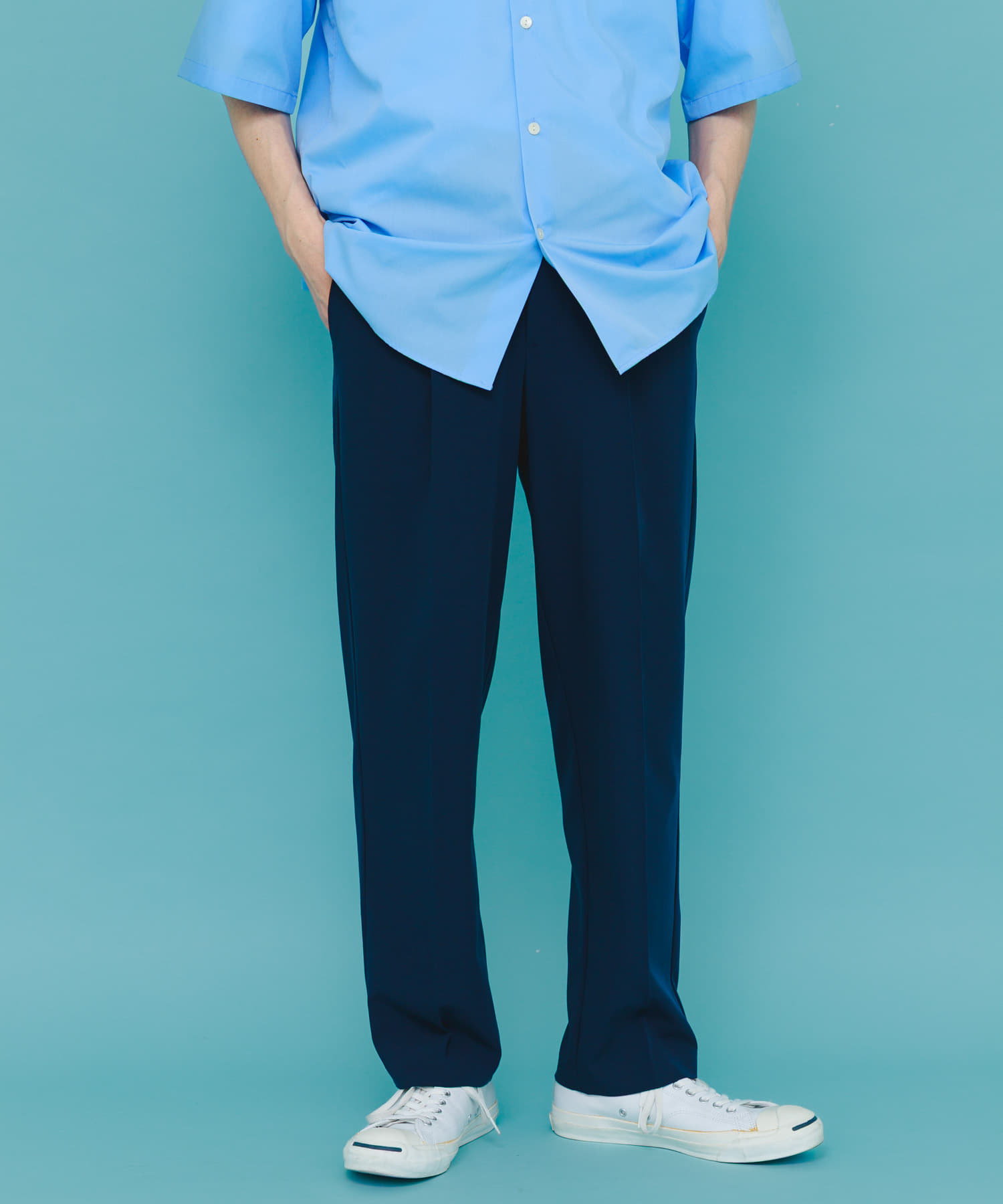 接触冷感 TRテーパードスラックス