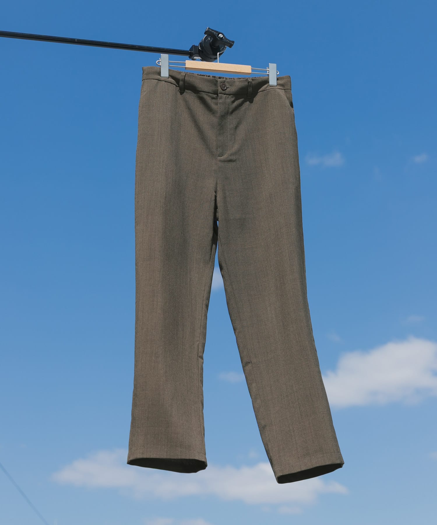 『接触冷感/吸水速乾/イージーケア/UVカット』クイックドライリネンタッチイージーパンツ