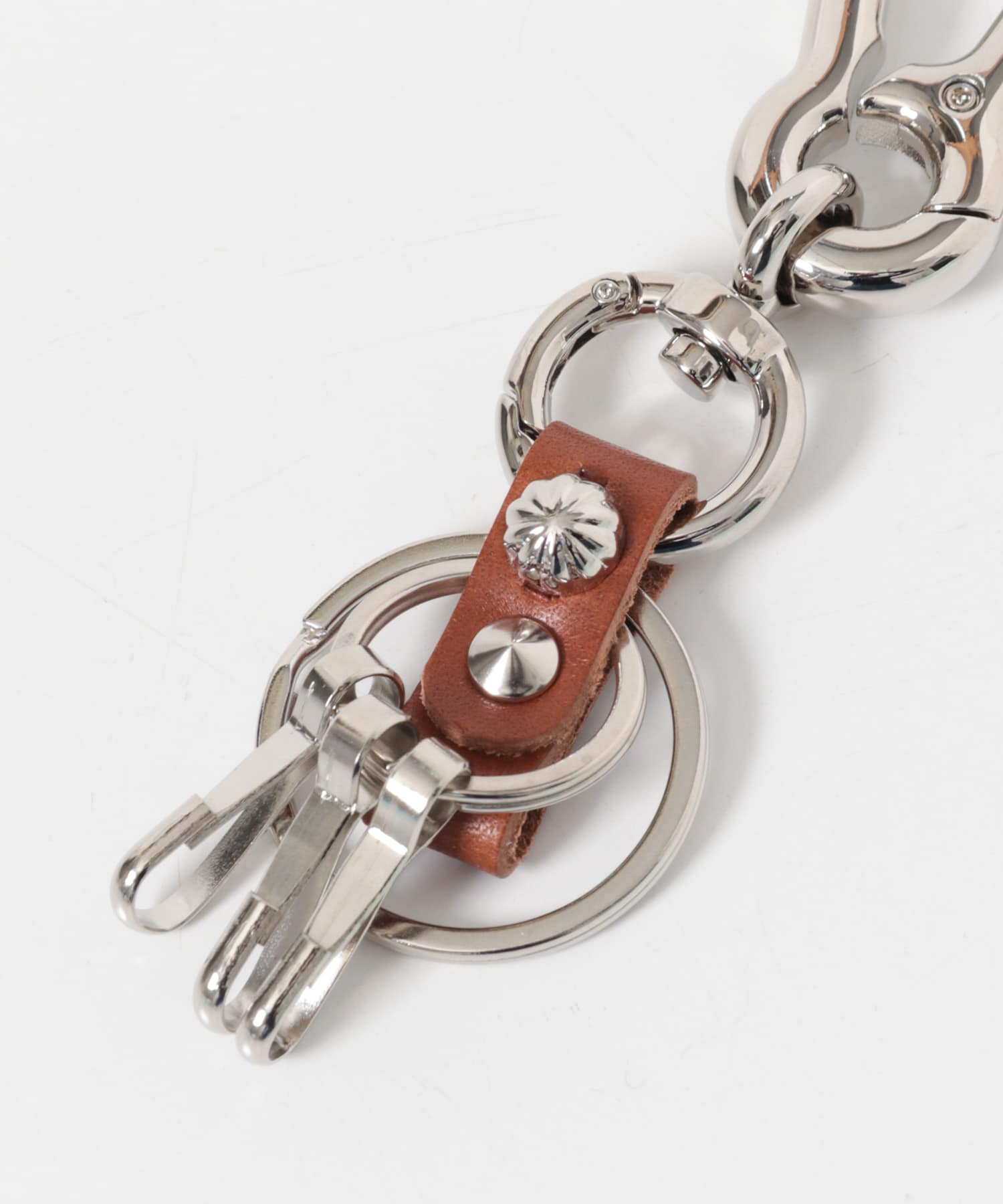 Round Studs Key Holder BRN -