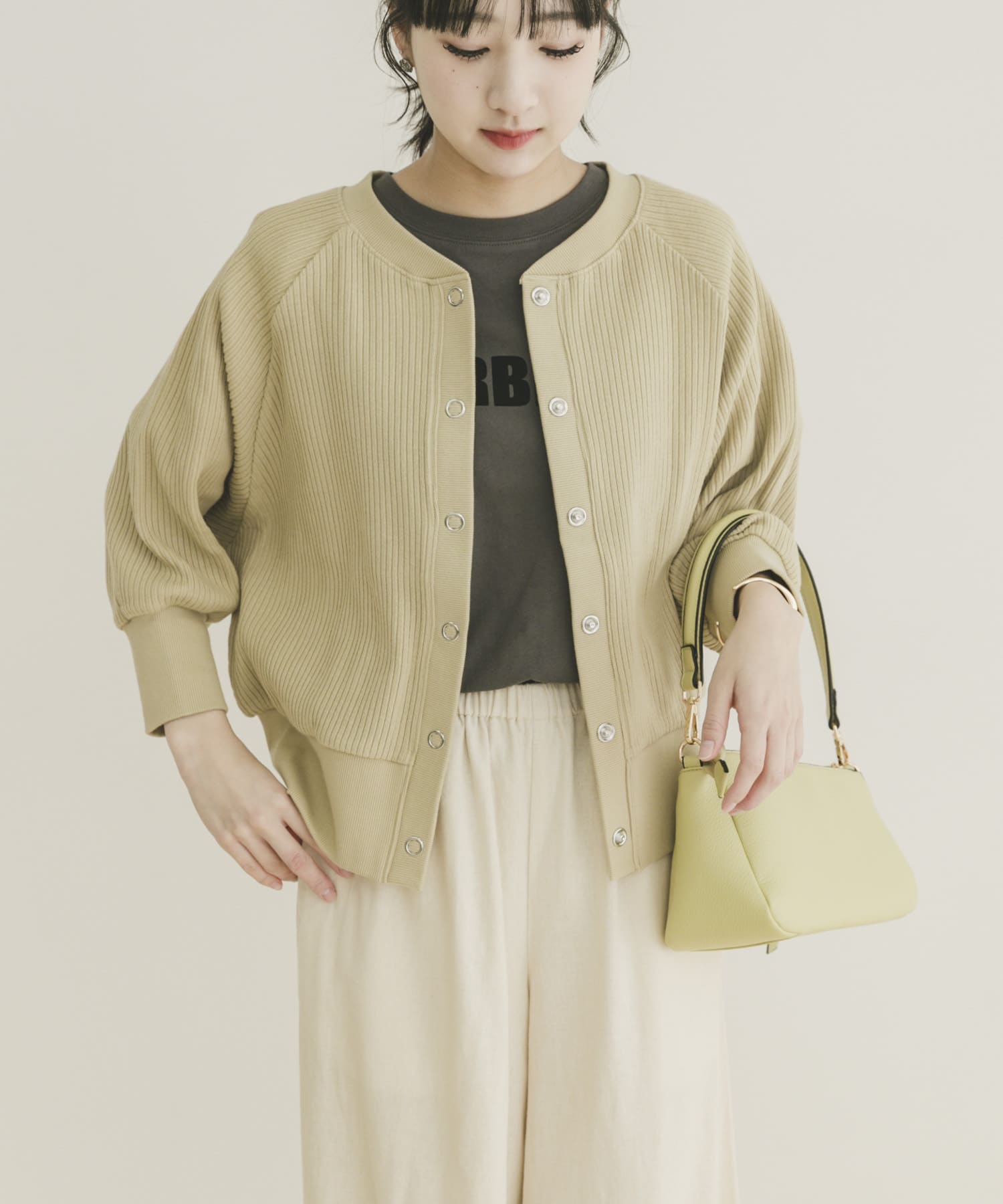 針抜きドルマンカーディガン