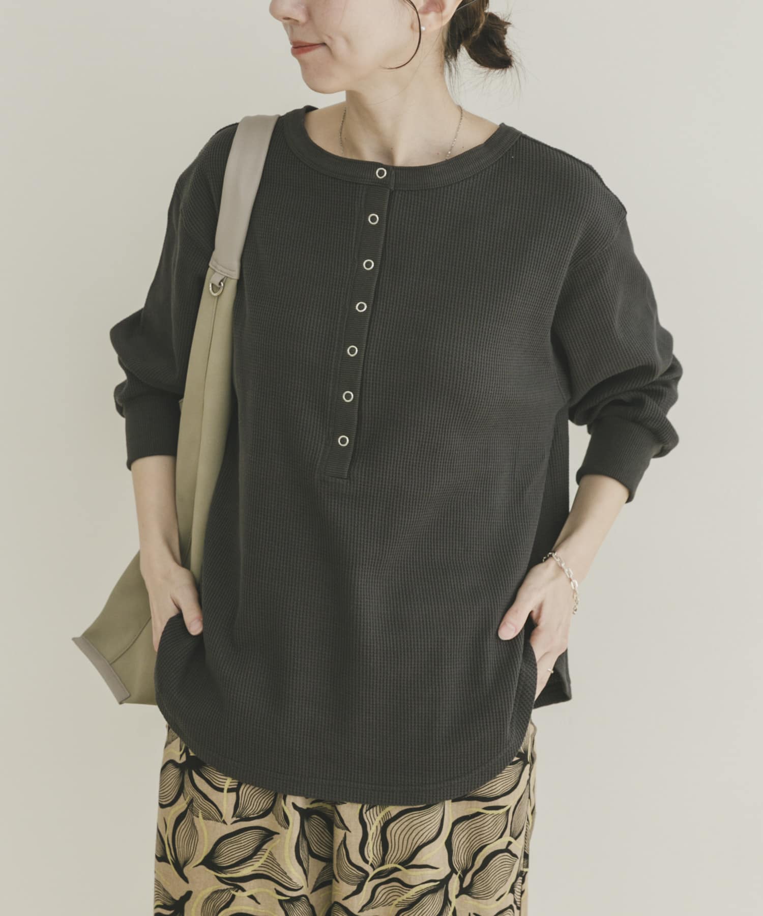 2WAYワッフルプルオーバー