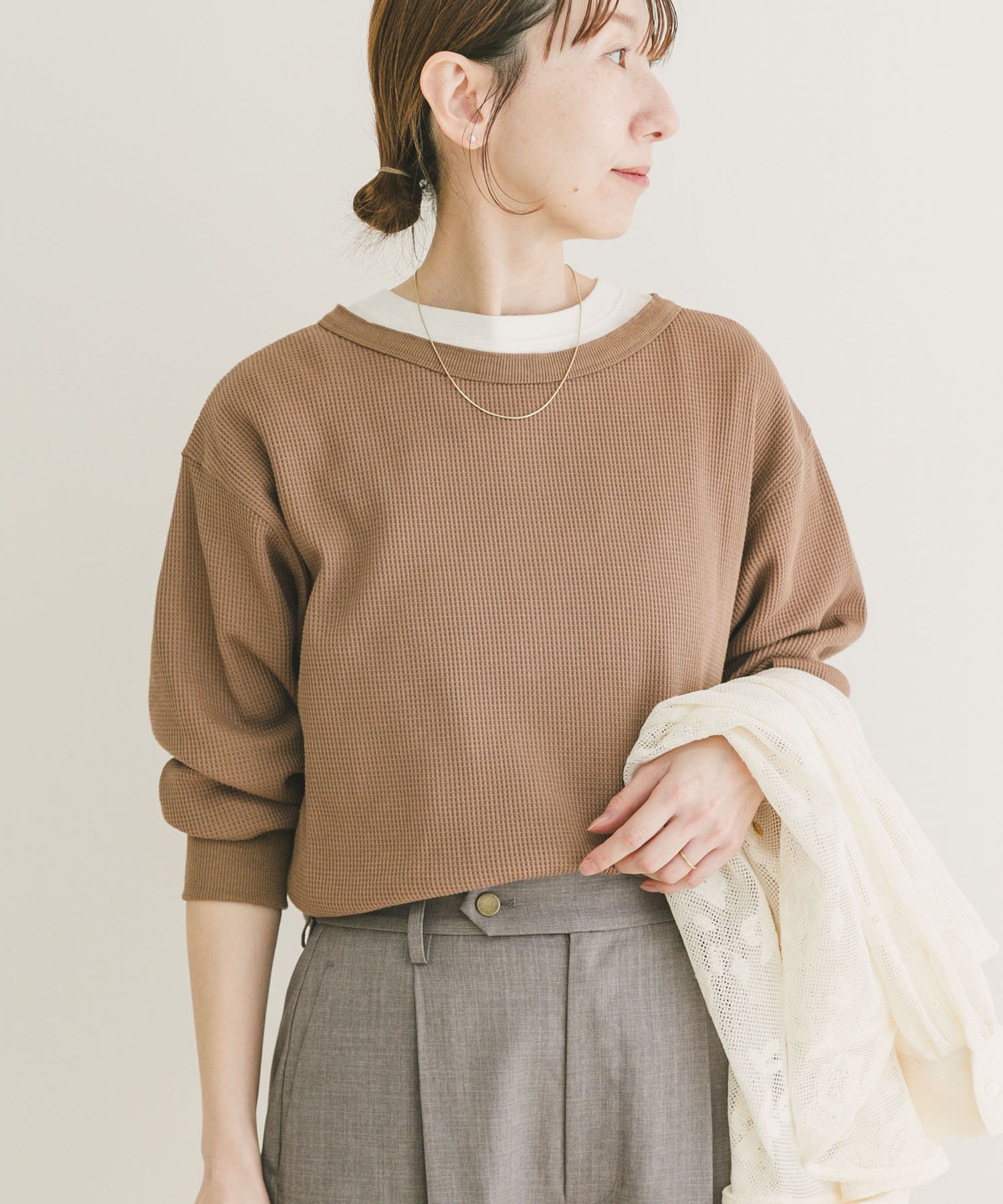 2WAYワッフルプルオーバー