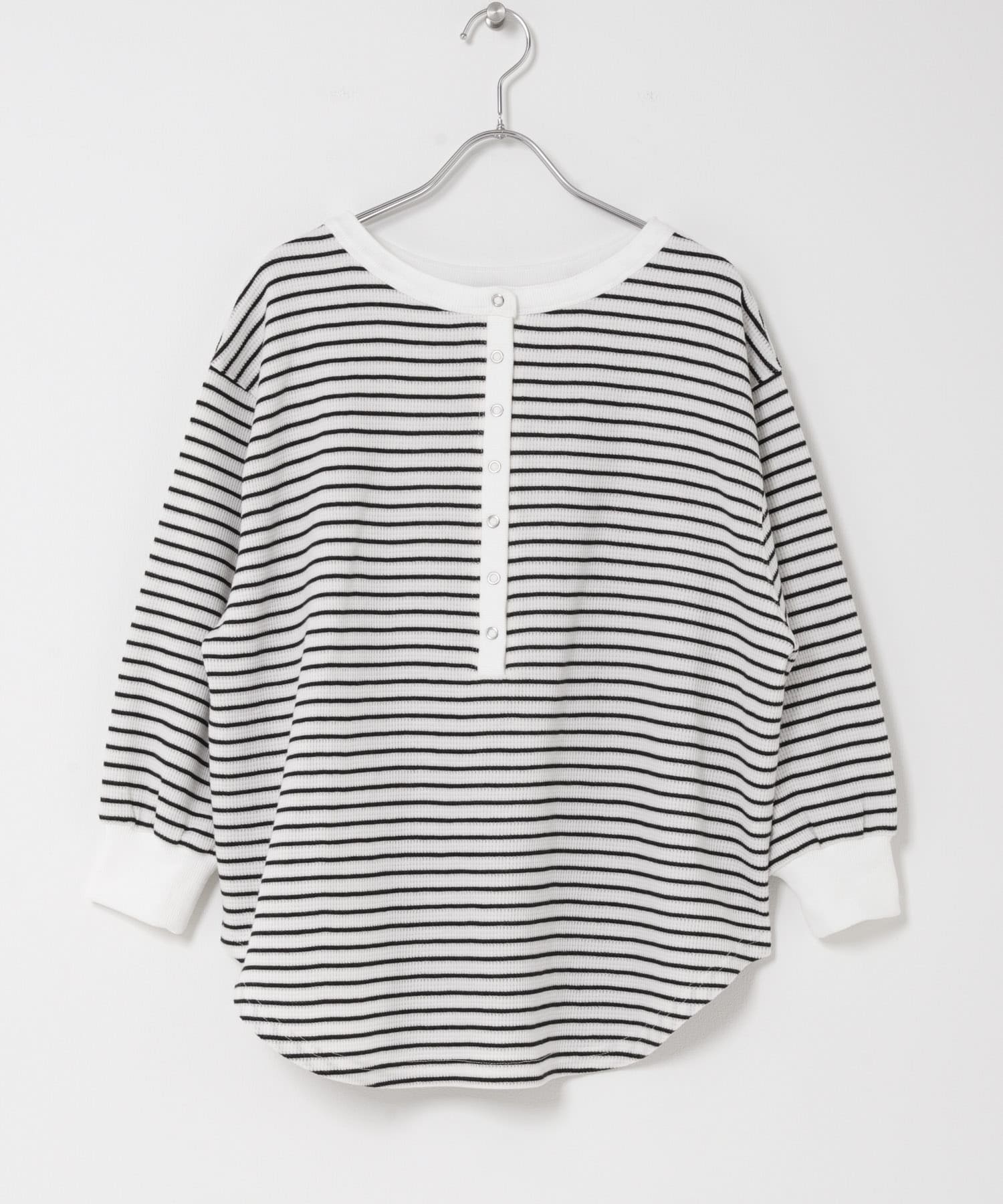 2WAYワッフルプルオーバー BORDER Free