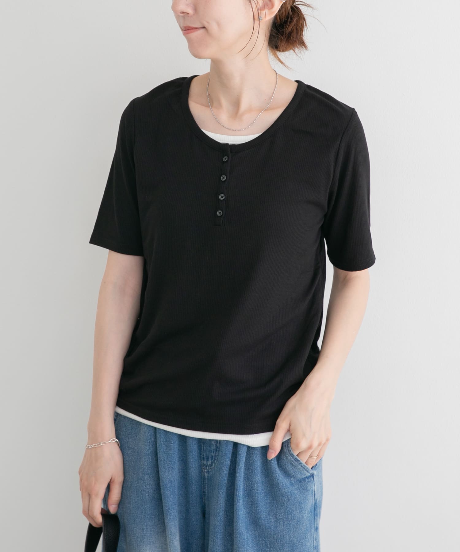 リブレイヤード風Tシャツ