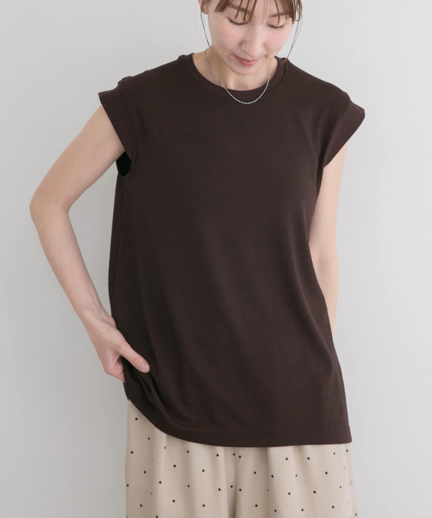 カットジョーゼットフレンチTシャツ