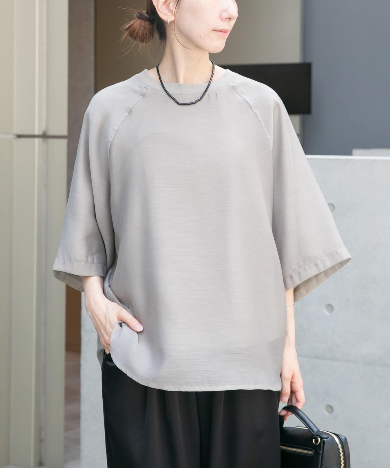 オーガンジーレイヤードTシャツ