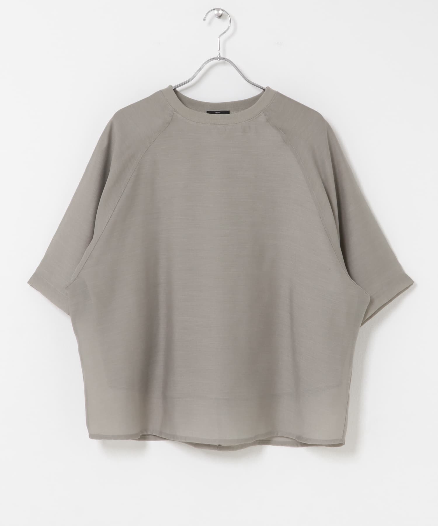 オーガンジーレイヤードTシャツ GRY Free