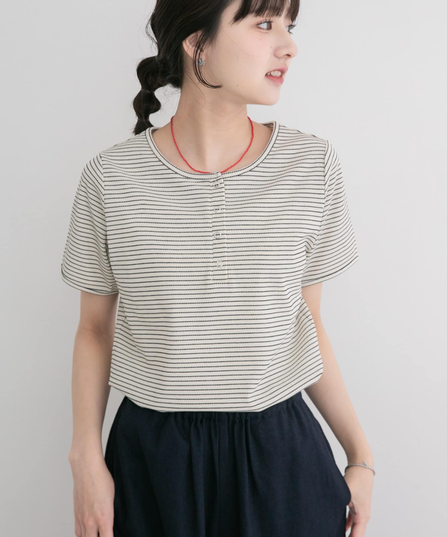 ワッフル半袖Tシャツ