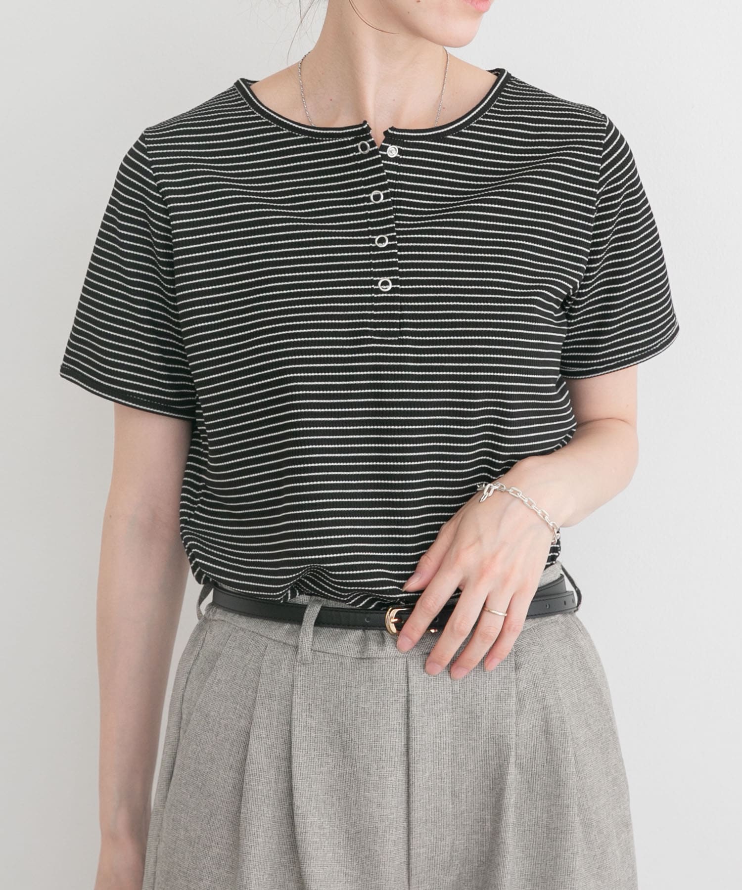 ワッフル半袖Tシャツ