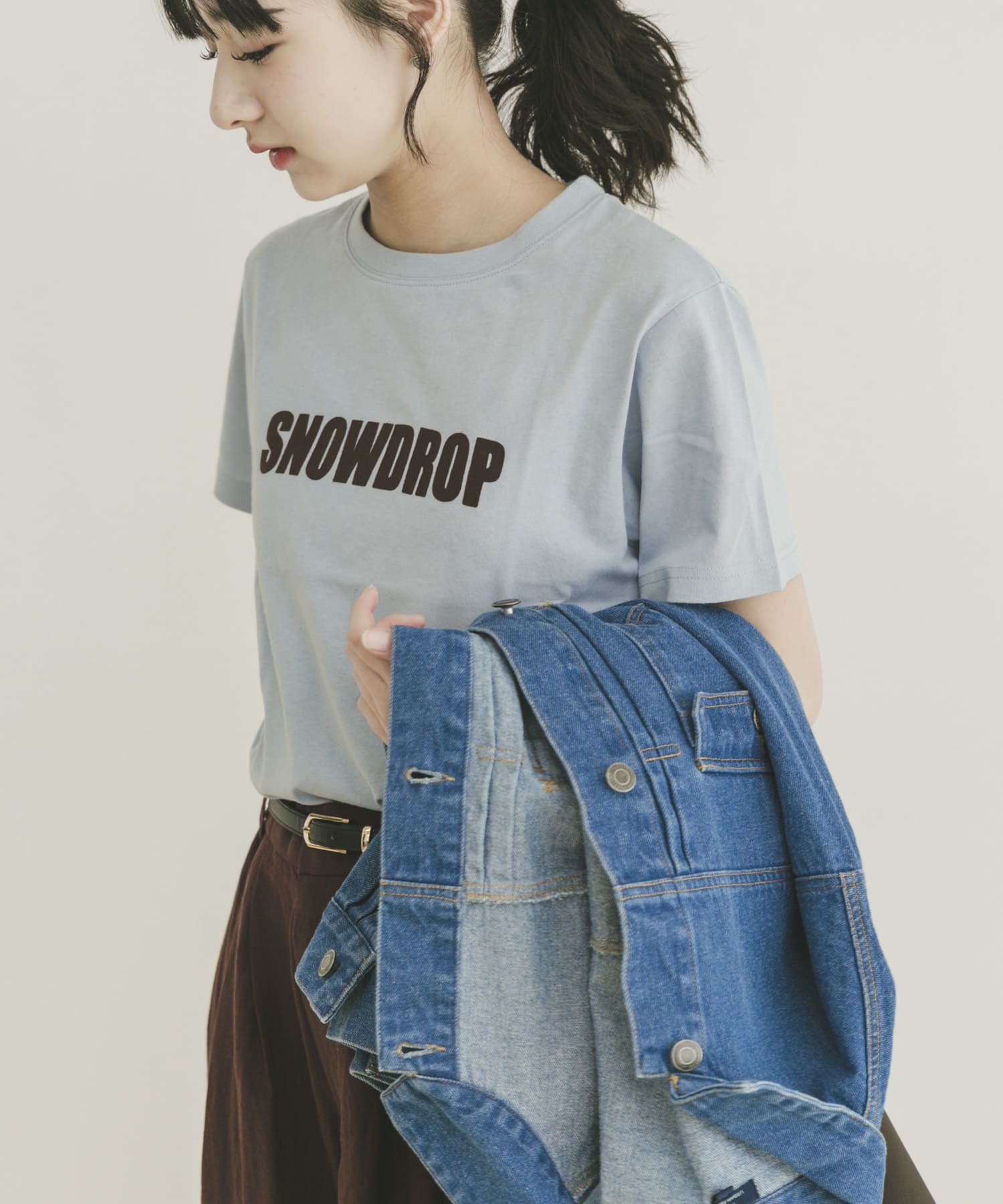 フロッキープリントTシャツ