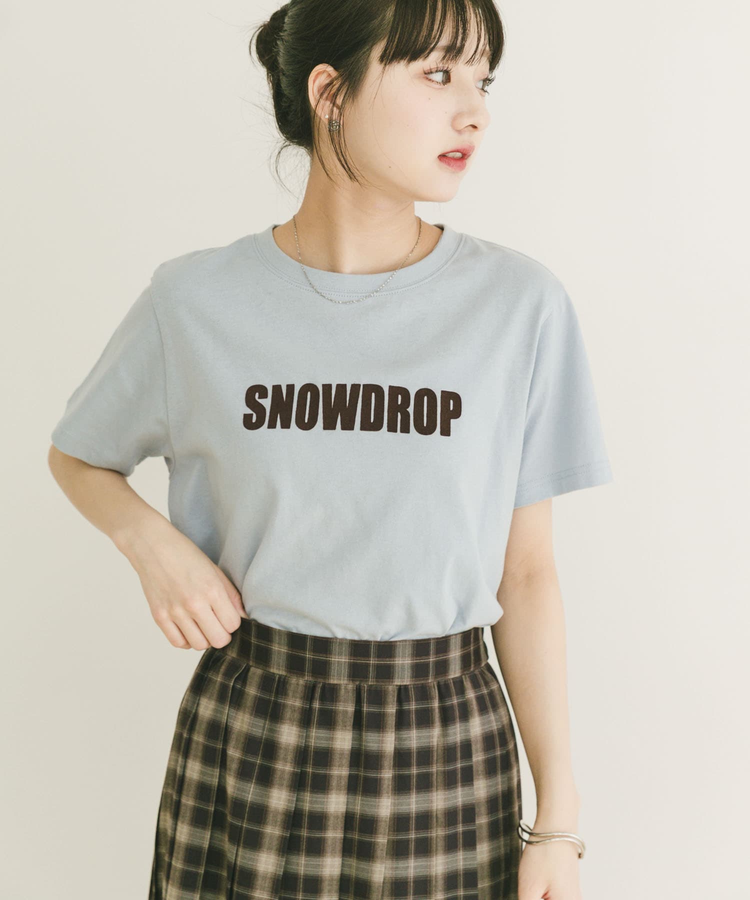 フロッキープリントTシャツ
