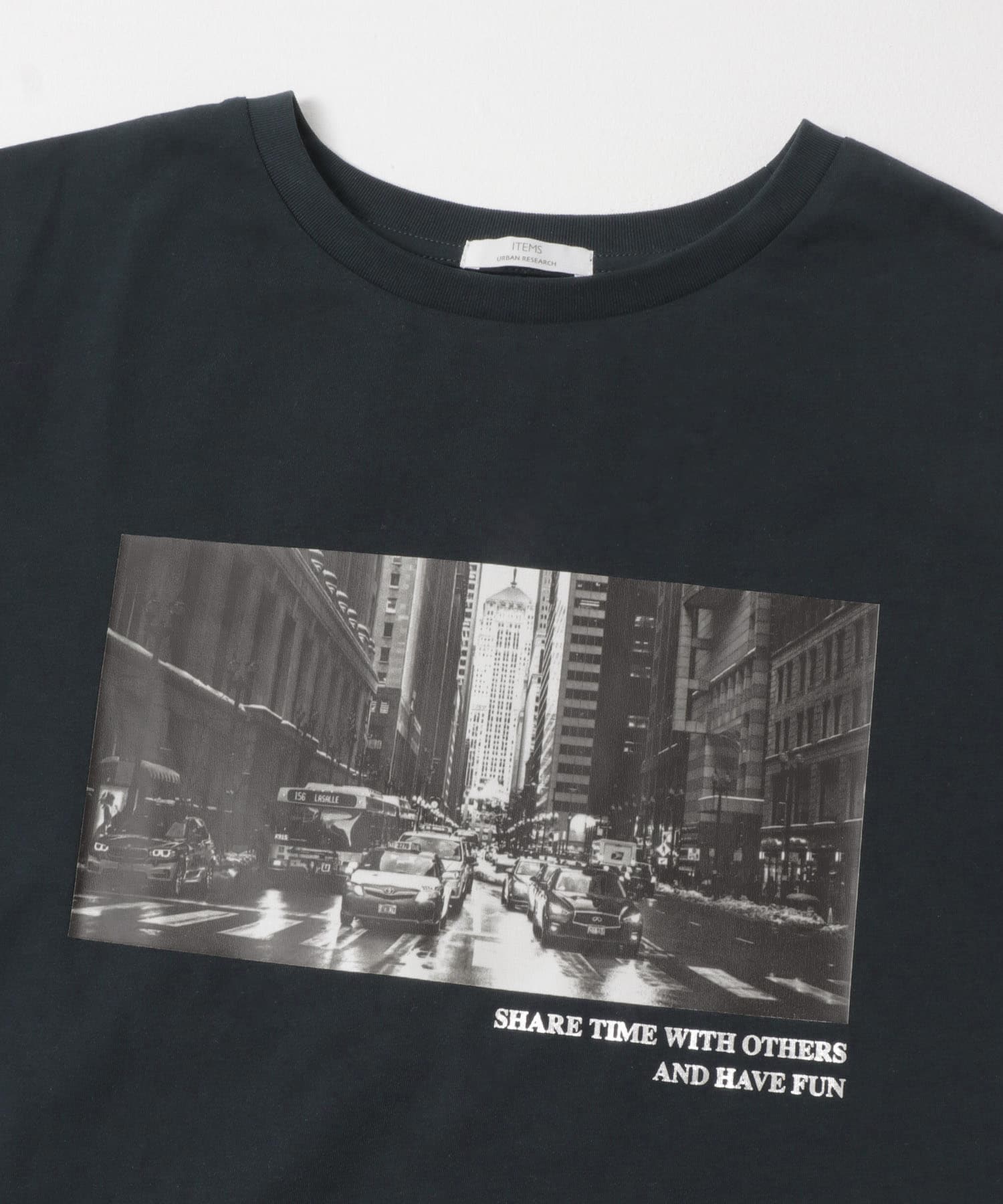 箔プリントフォトTシャツ NVY Free
