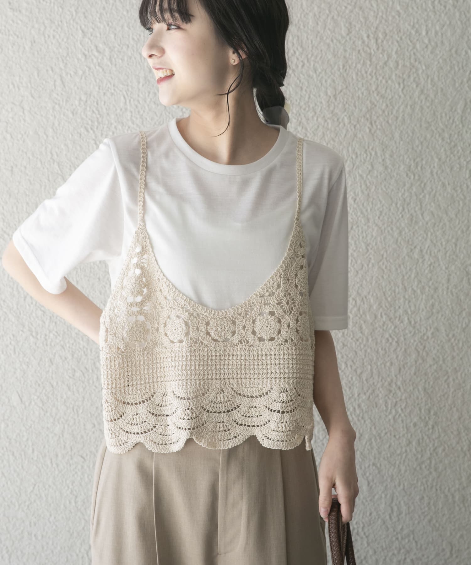 ニットビスチェTシャツセット