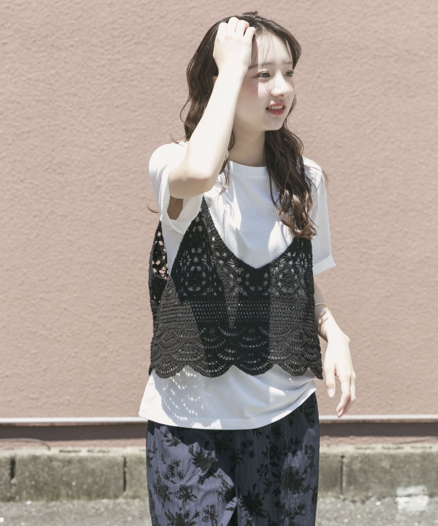 ニットビスチェTシャツセット