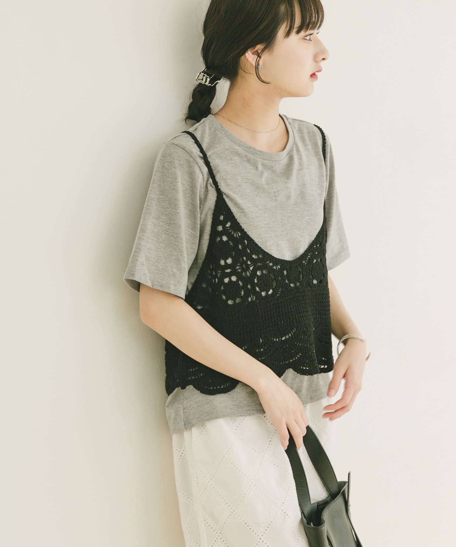 ニットビスチェTシャツセット