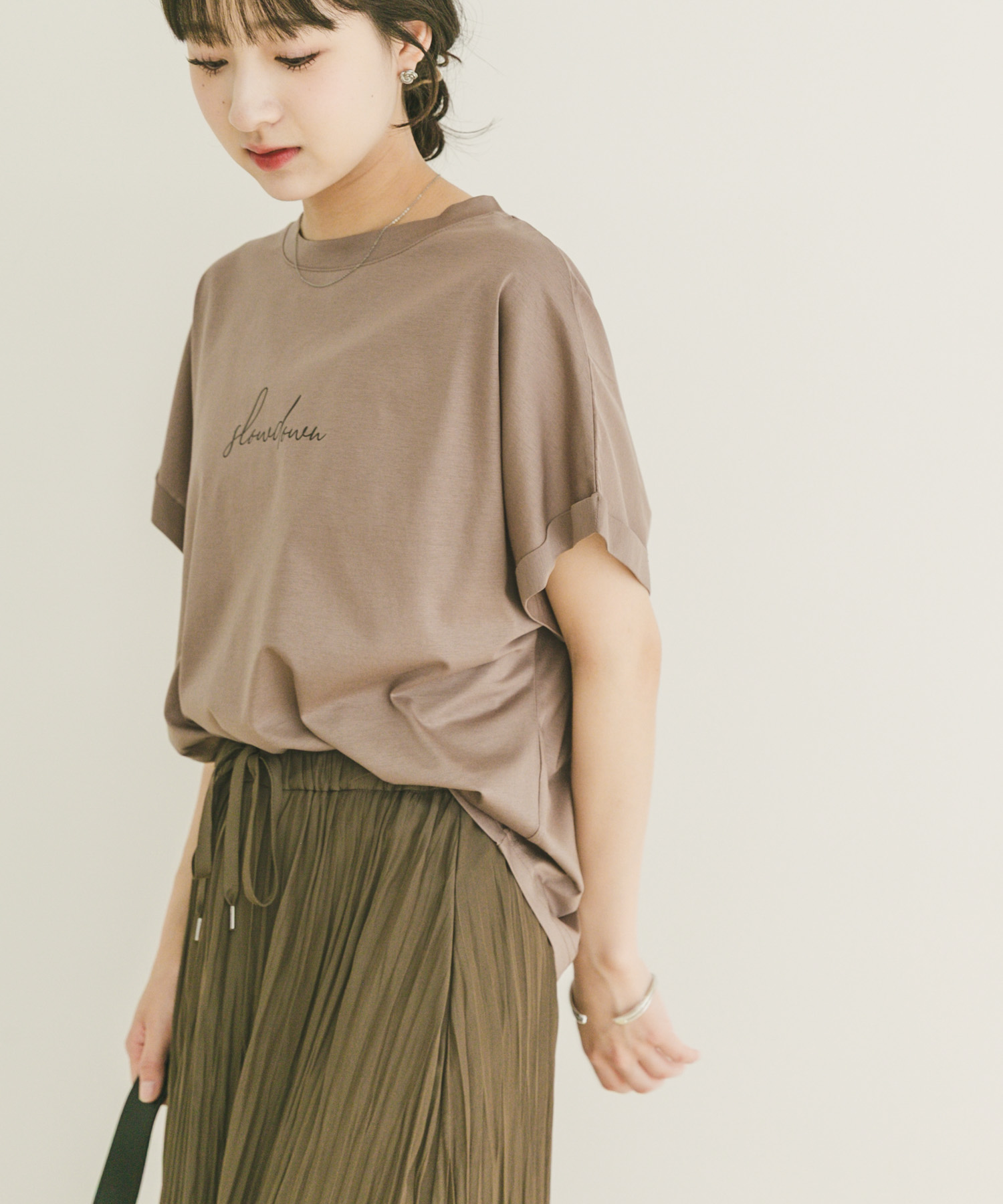 『接触冷感/UVカット』シルケット半袖プリントTシャツ(楽着シリーズ)