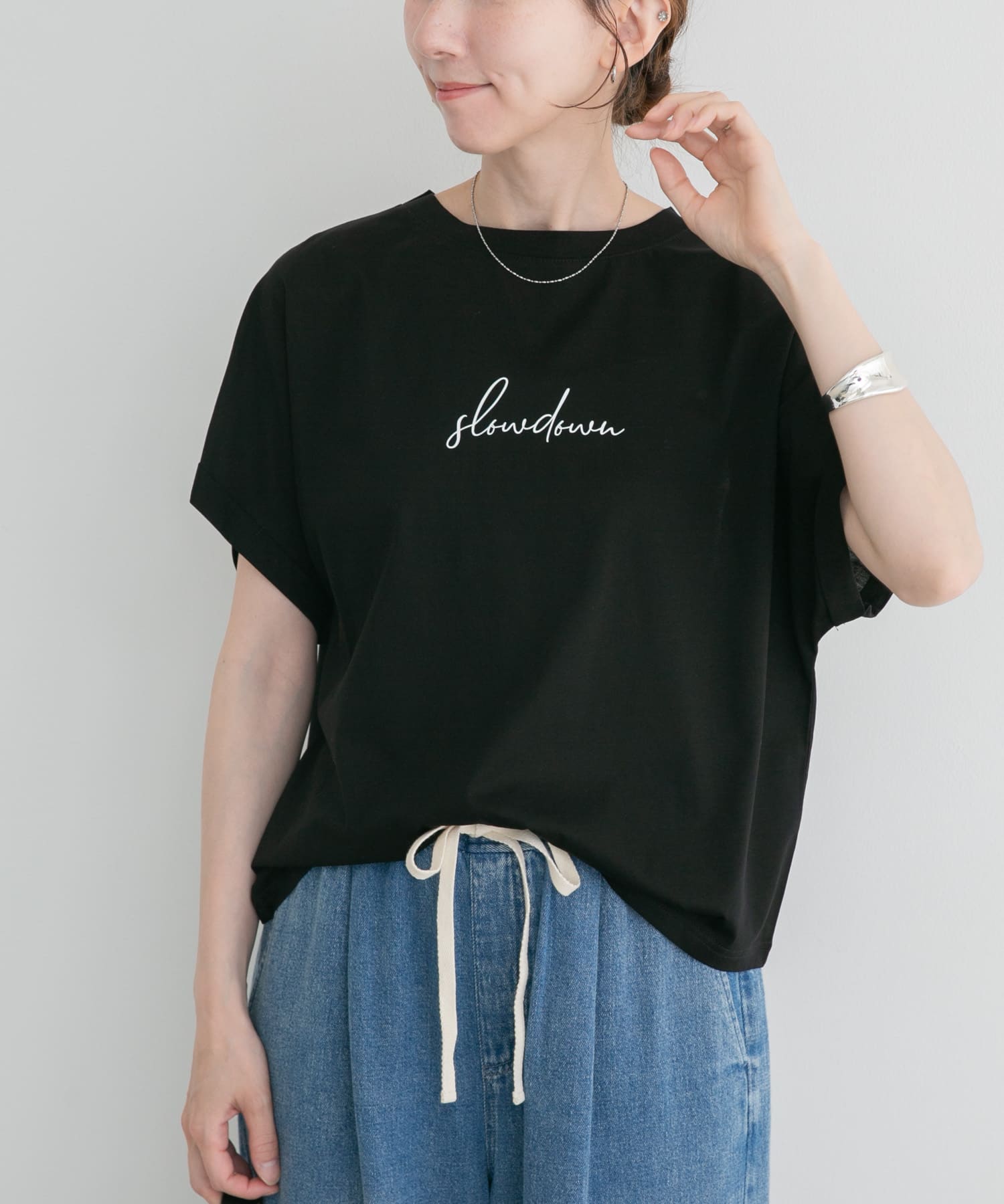 『接触冷感/UVカット』シルケット半袖プリントTシャツ(楽着シリーズ)