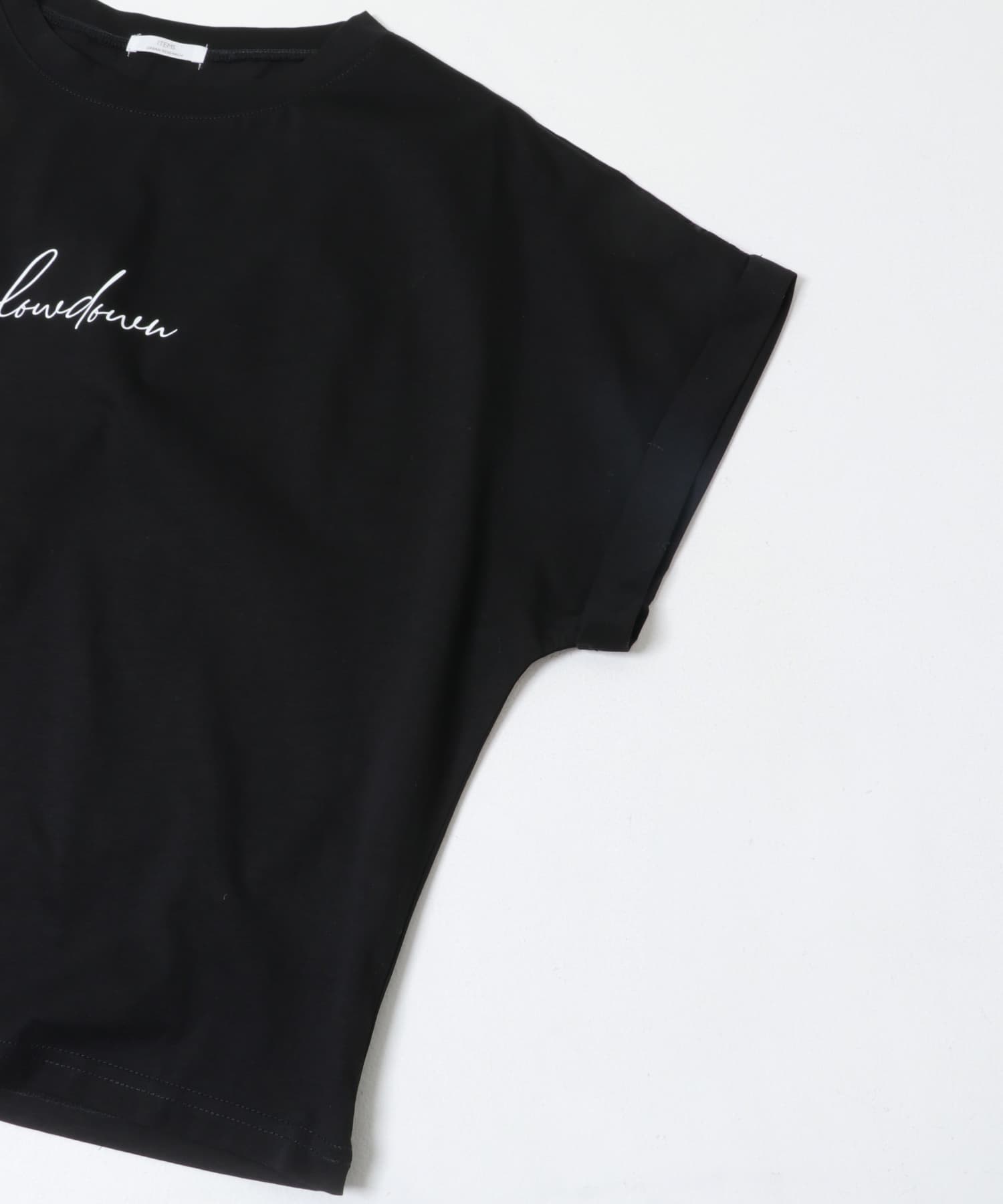 『接触冷感/UVカット』シルケット半袖プリントTシャツ(楽着シリーズ) BLK Free