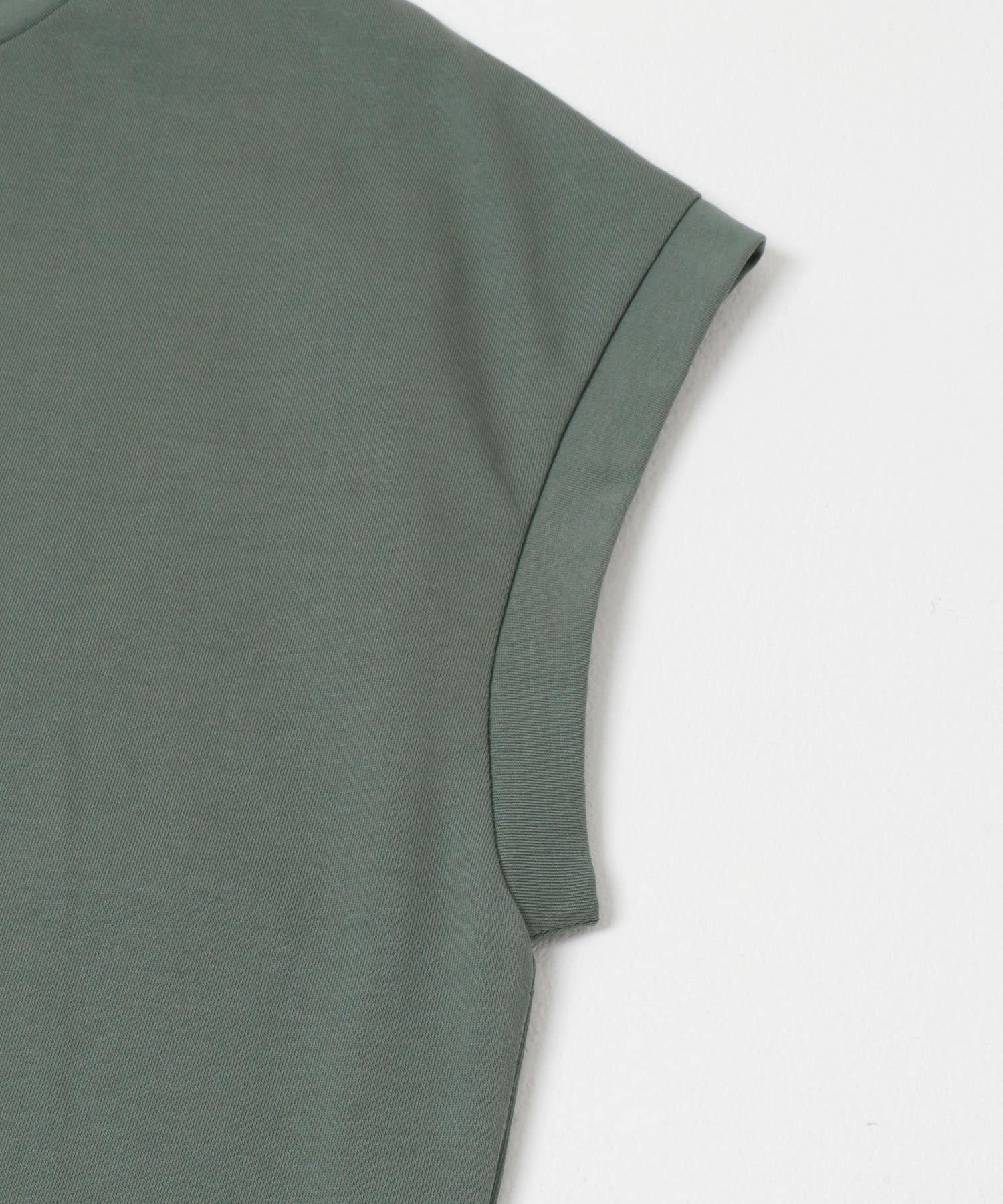シルケットライクノースリーブTシャツ GRN Free