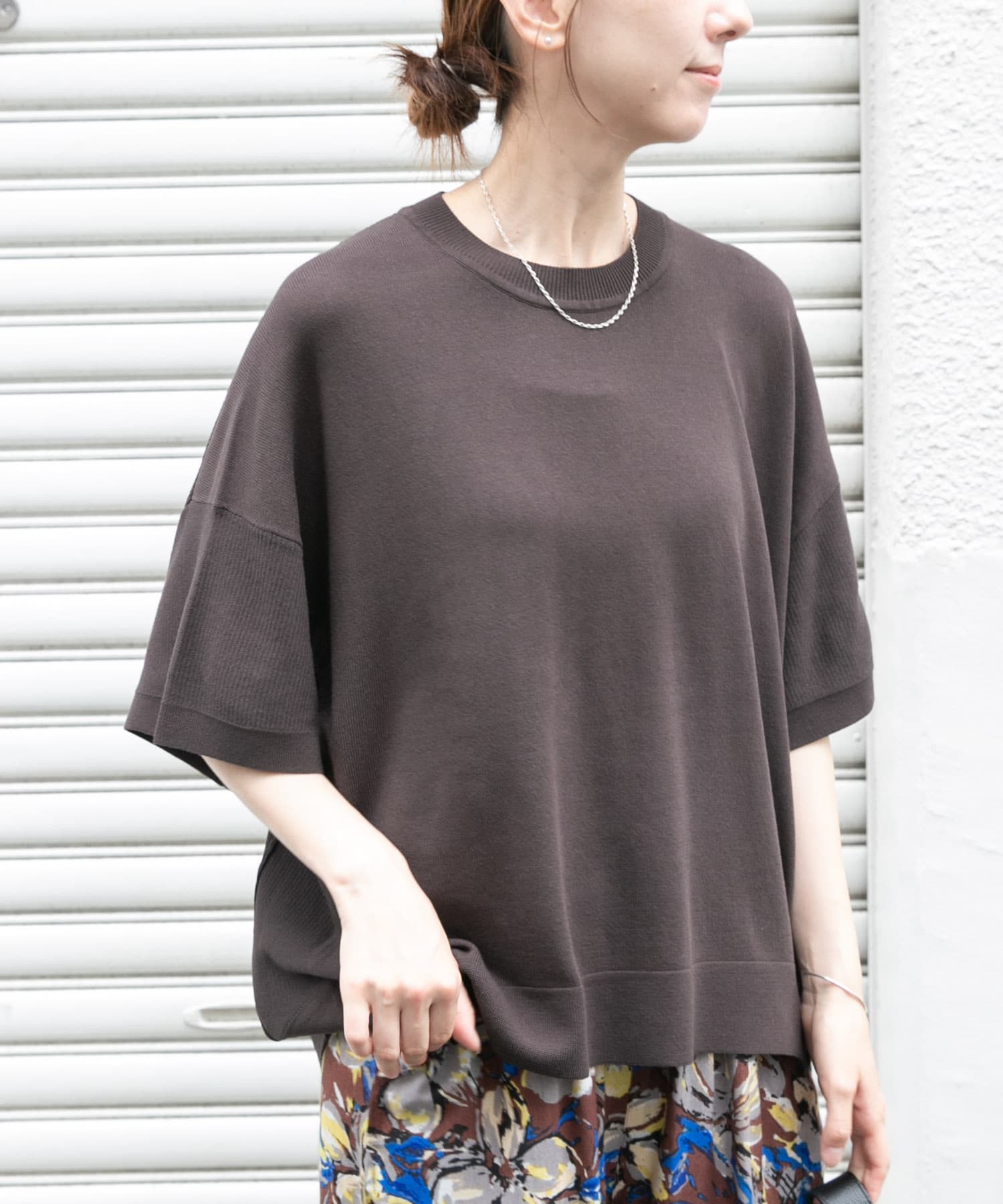 『洗濯可』ニットTシャツ