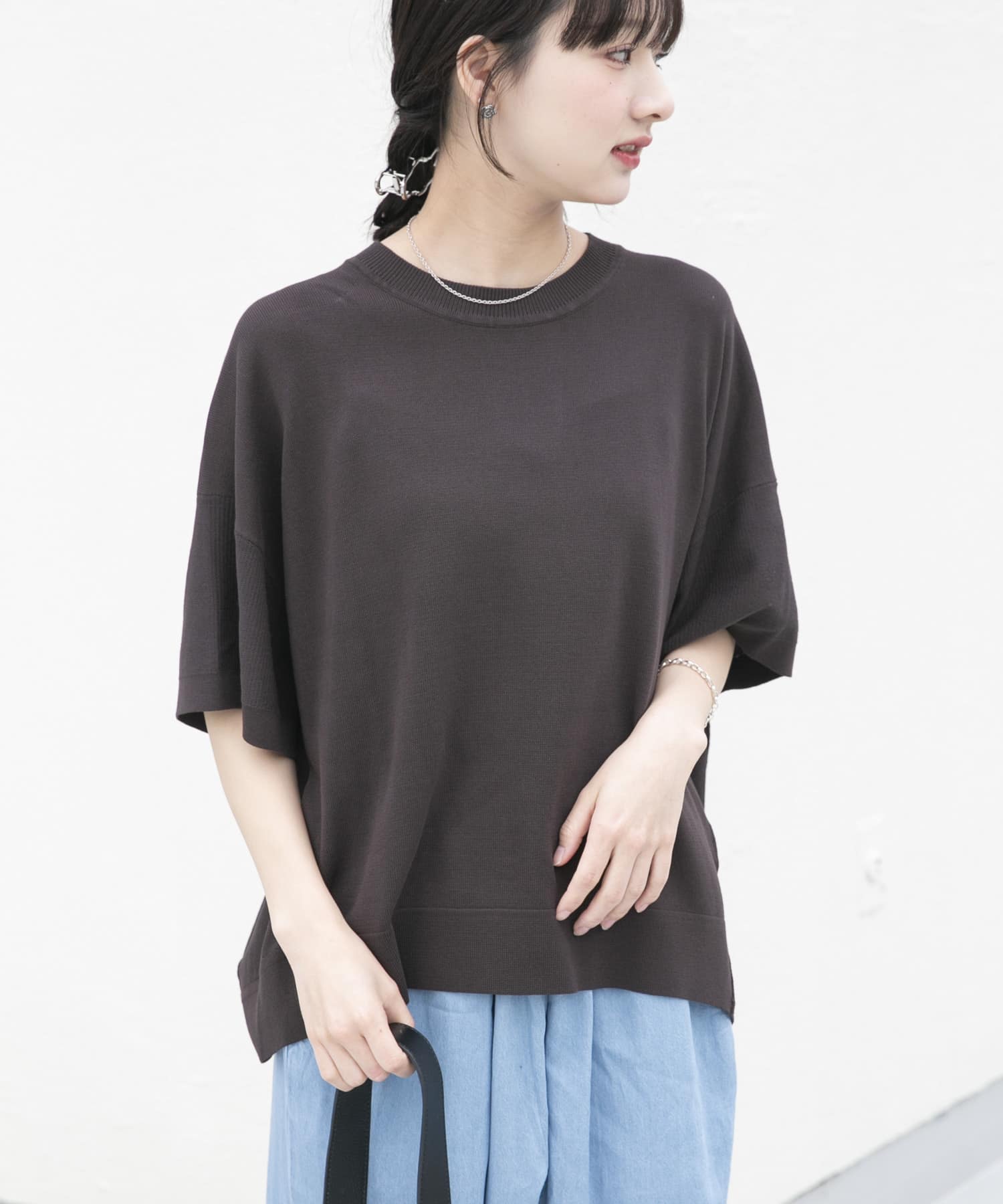 『洗濯可』ニットTシャツ