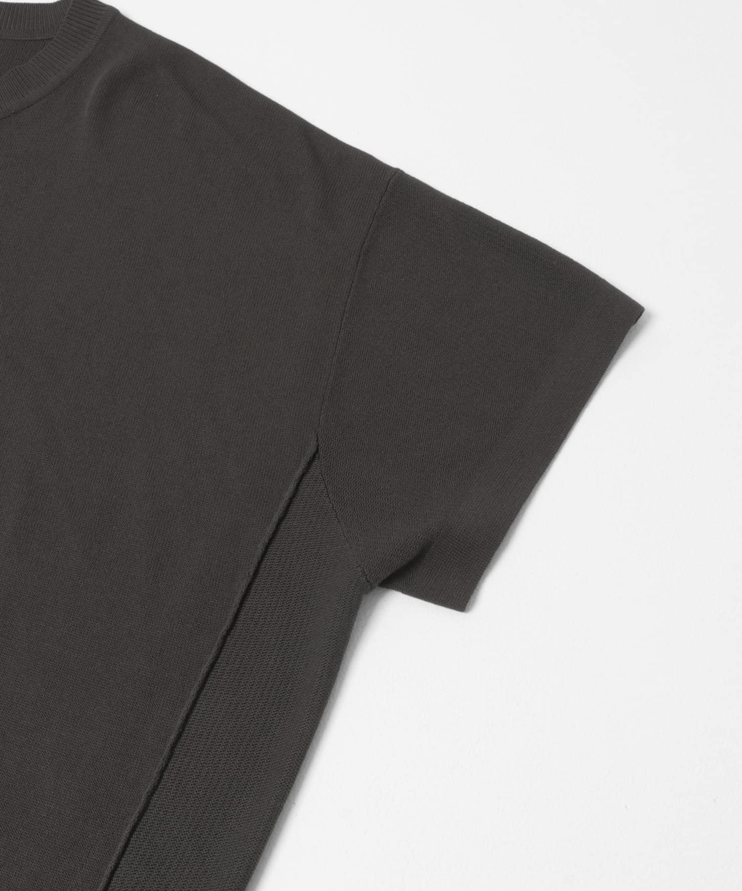 『洗濯可』ニットTシャツ CHA Free