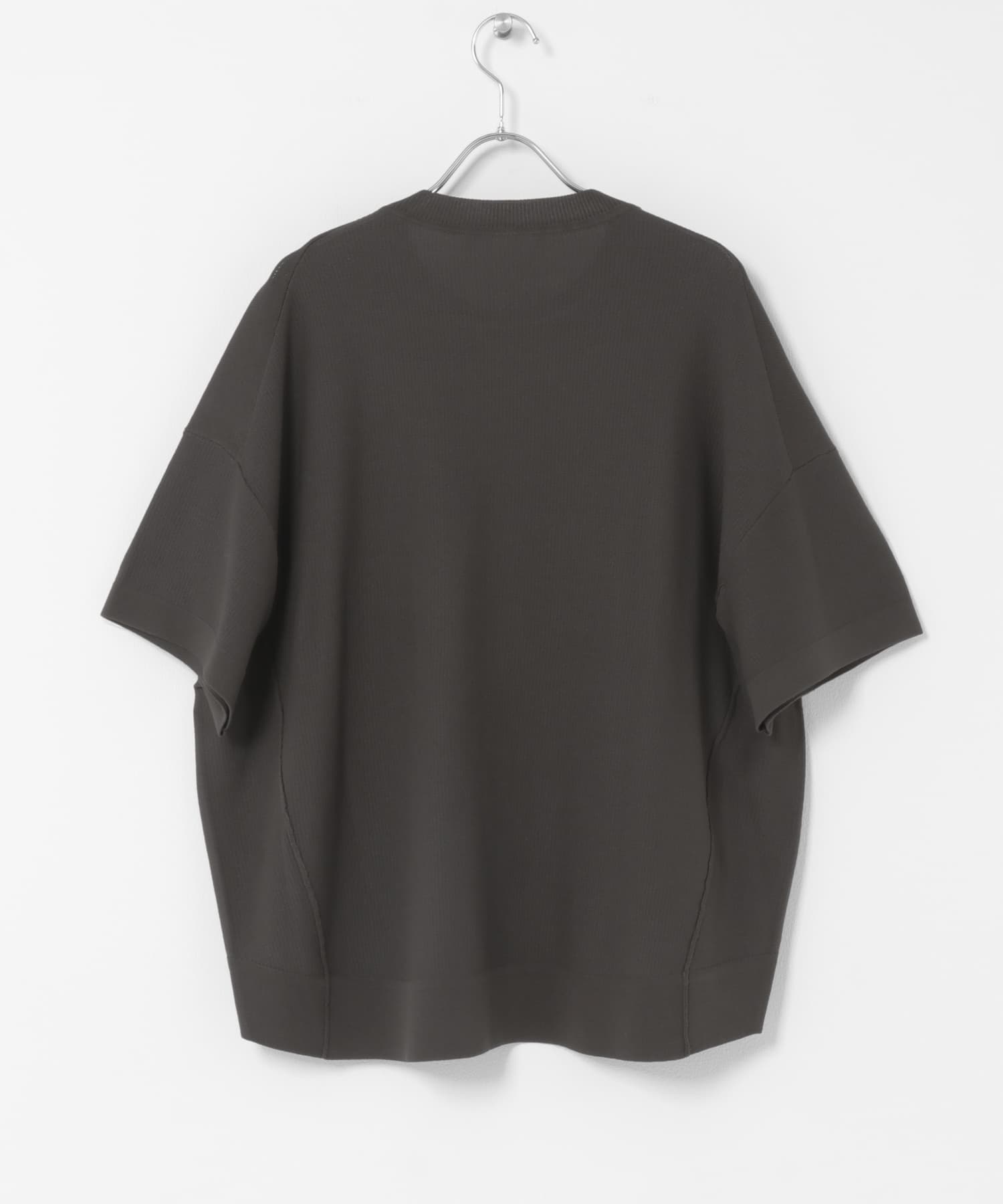 『洗濯可』ニットTシャツ CHA Free
